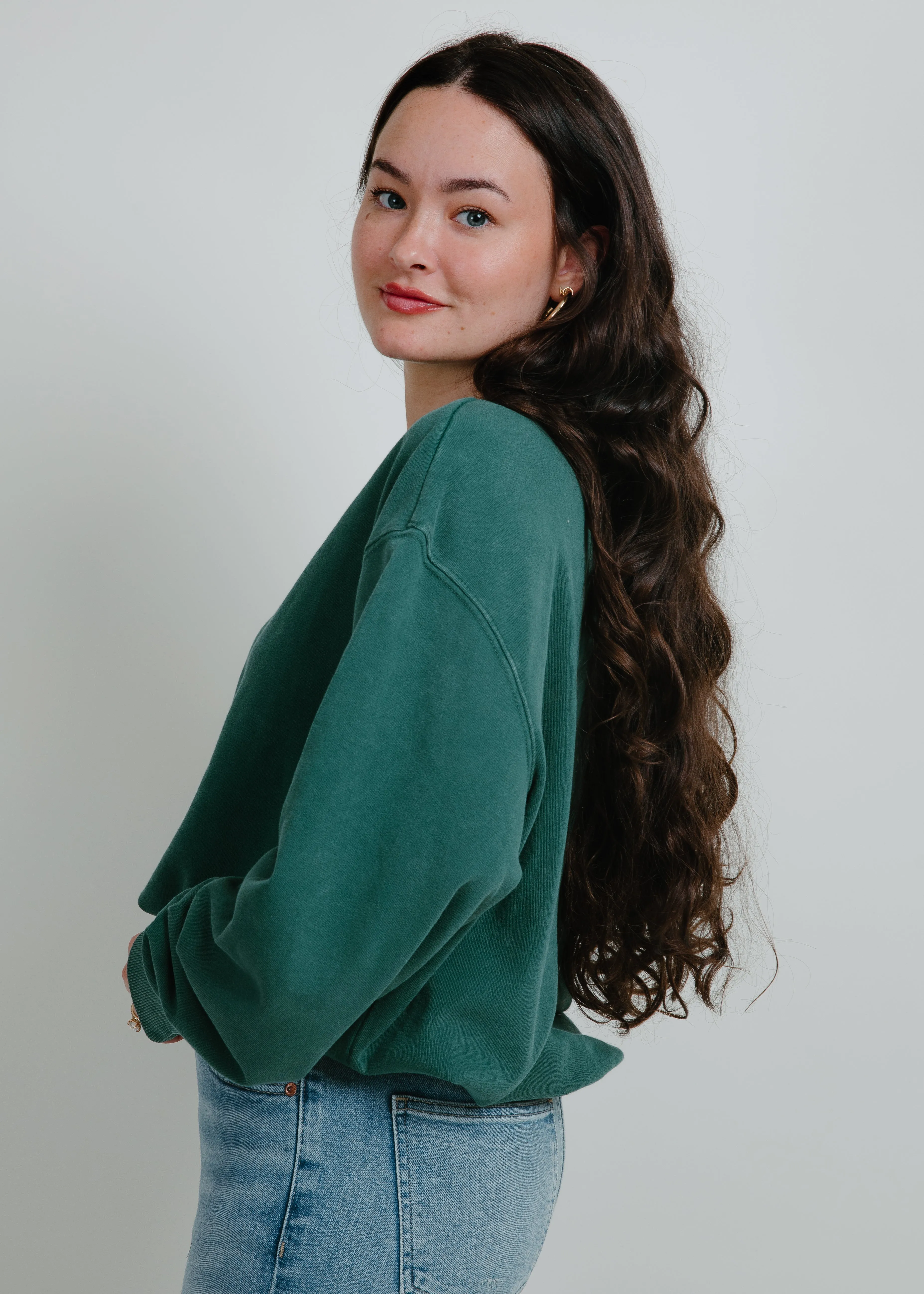 Lacee Crewneck - Hunter Green sold by Vinnie Louise product image thumbnail 2