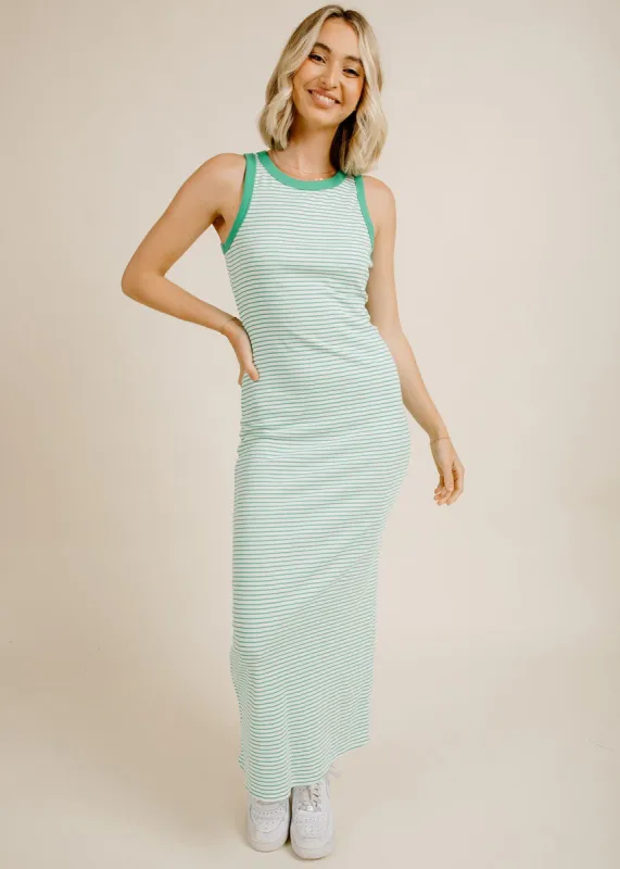 Pamela Maxi Dress - Green/White sold by Vinnie Louise