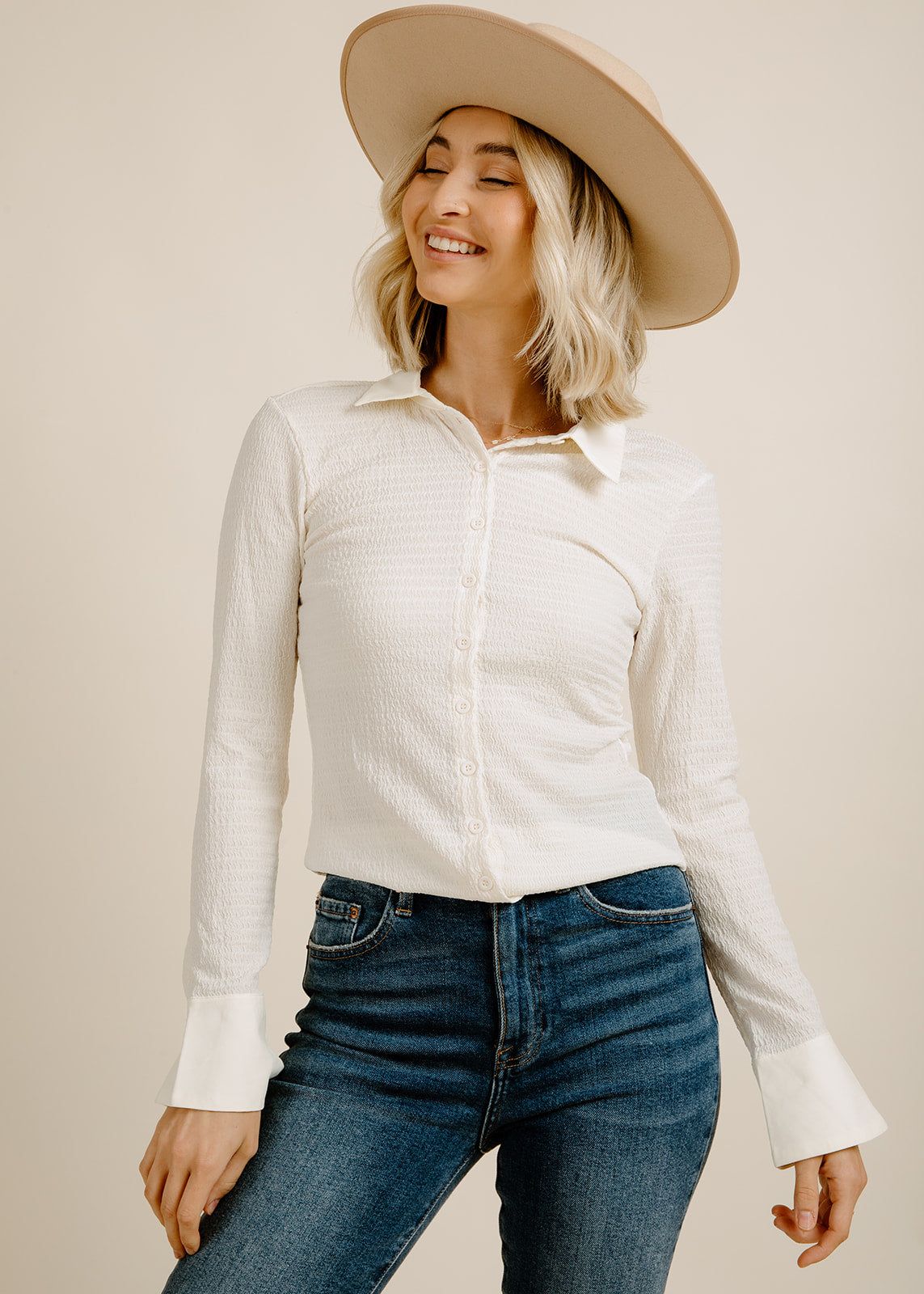 Mary Kate Top - Ivory sold by Vinnie Louise product image thumbnail 2