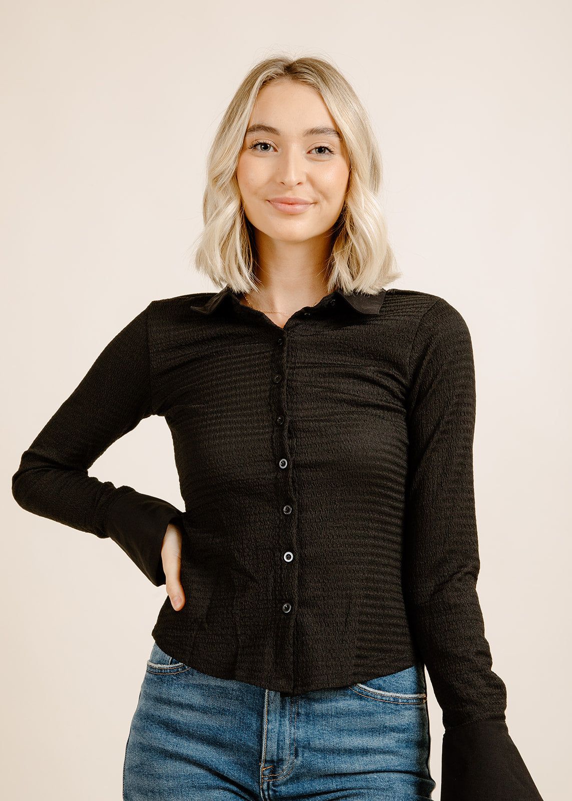Mary Kate Top - Black sold by Vinnie Louise product image thumbnail 3