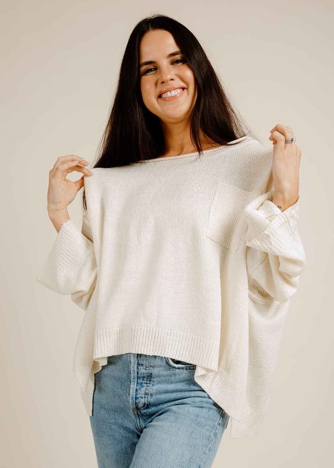 Lucy Pullover - Cream sold by Vinnie Louise product image thumbnail 3