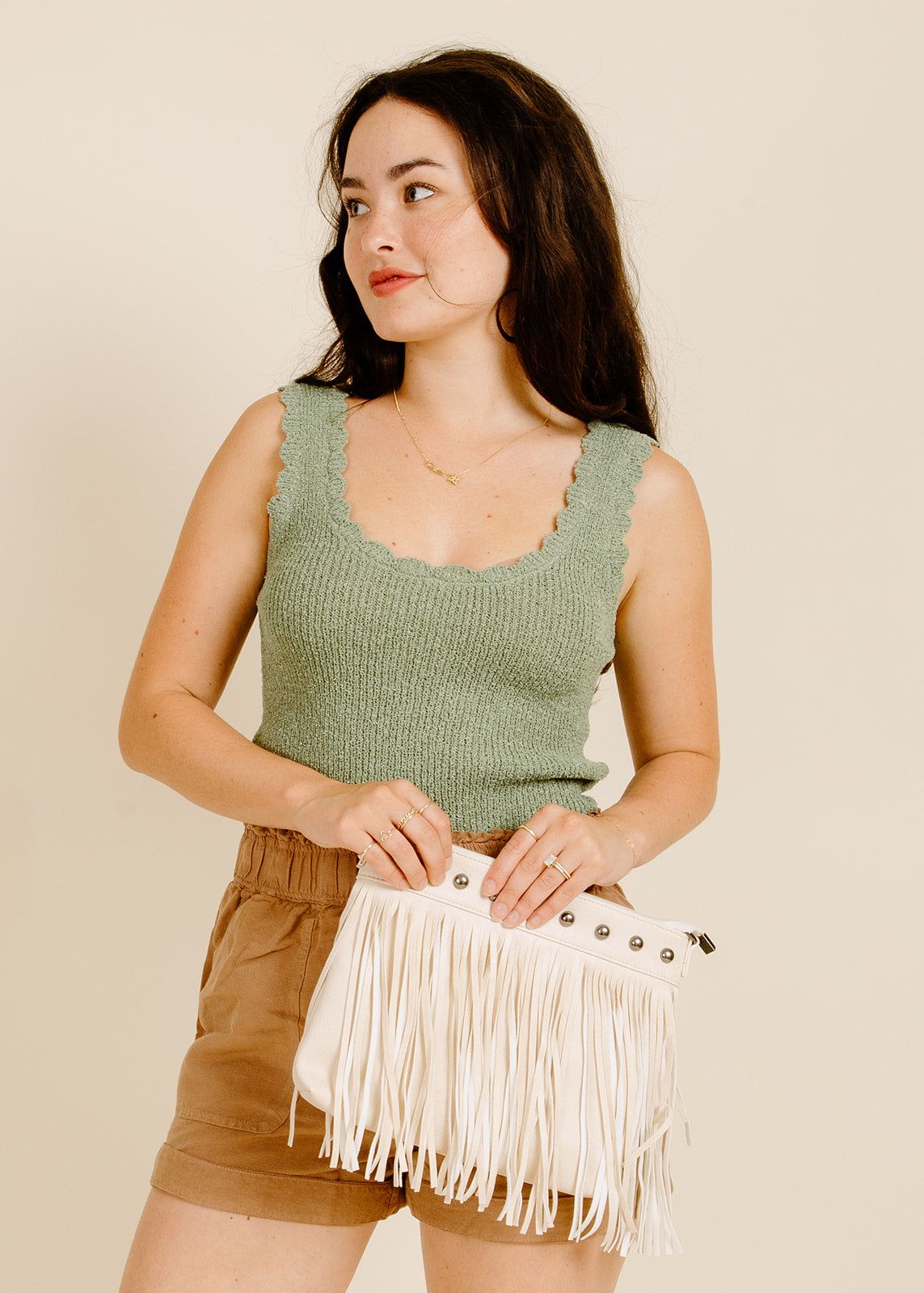 Kristy Knit Top - Olive sold by Vinnie Louise product image thumbnail 6