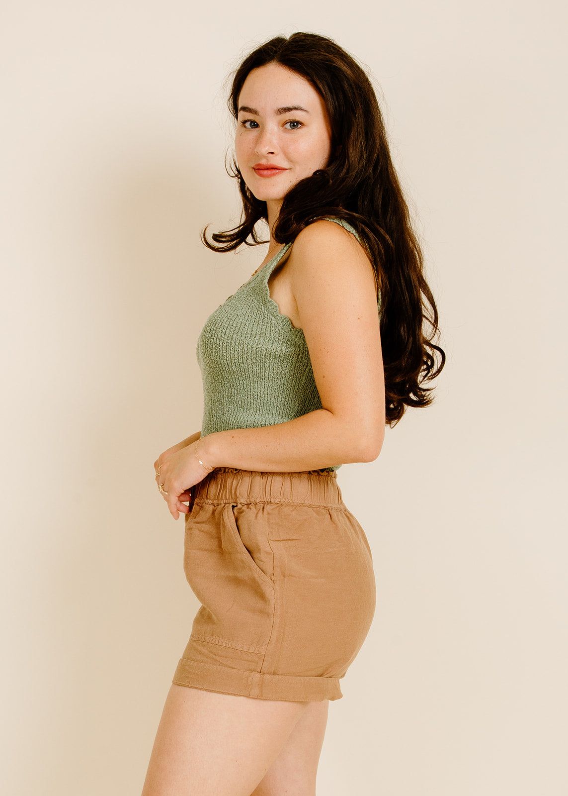 Kristy Knit Top - Olive sold by Vinnie Louise product image thumbnail 4