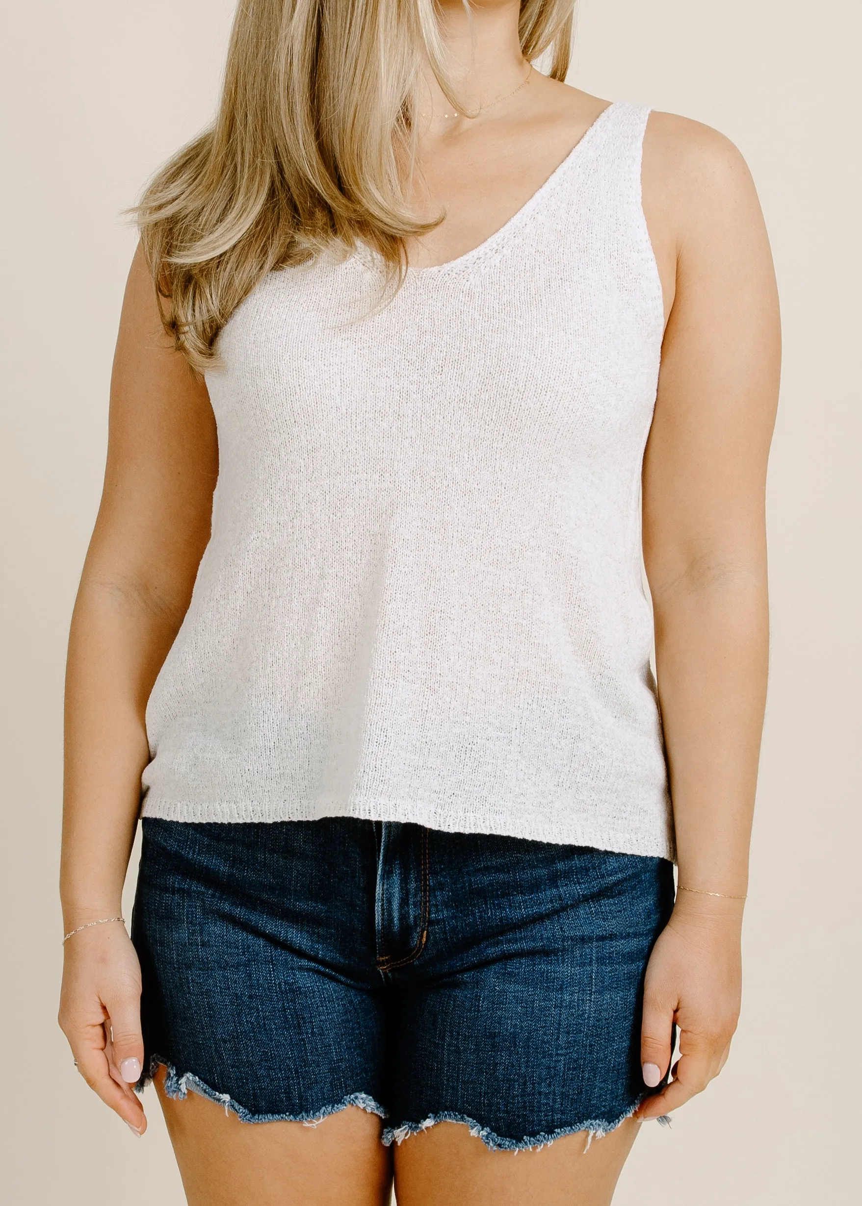 Posy Knit Tank - White sold by Vinnie Louise product image thumbnail 2