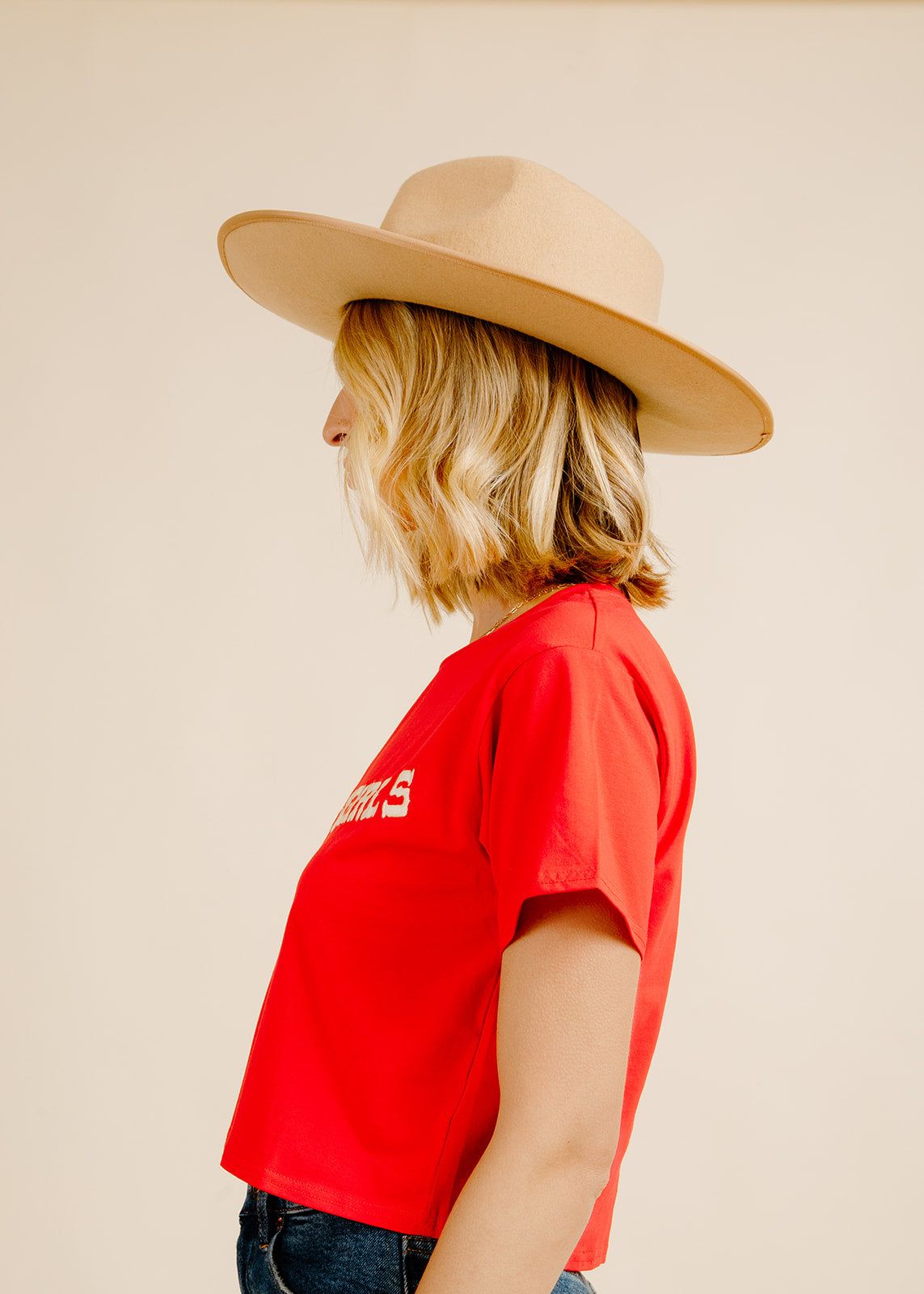 Let's Go Girls Embroidered Tee - Red sold by Vinnie Louise product image thumbnail 3