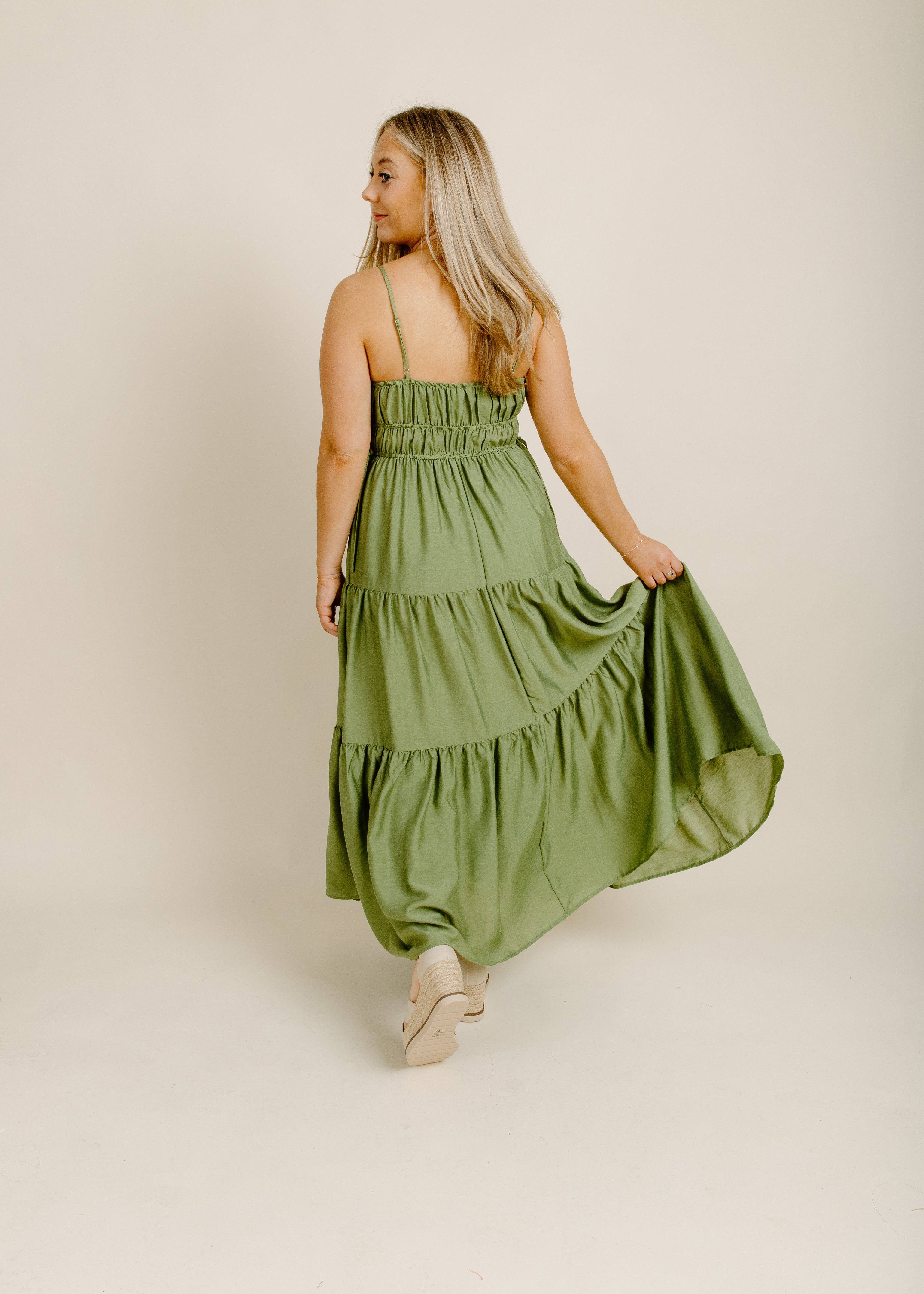 Waverly Midi Dress - Olive sold by Vinnie Louise product image thumbnail 3
