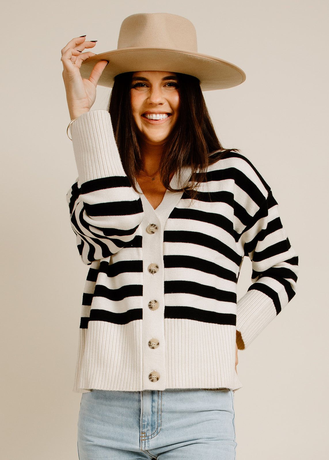 Jesse Cardigan - Ivory sold by Vinnie Louise