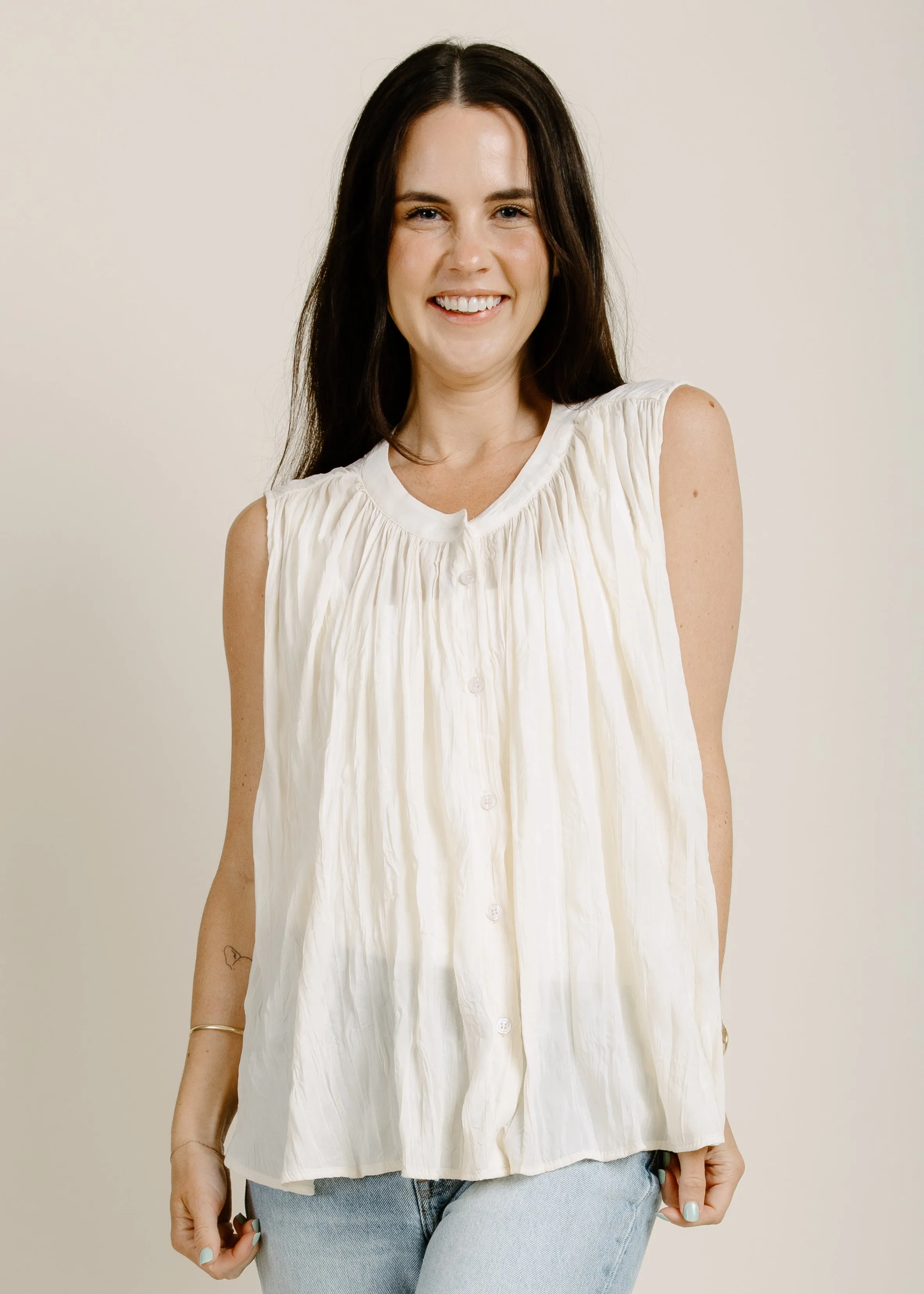 All Is Flair Top - White sold by Vinnie Louise product image thumbnail 4