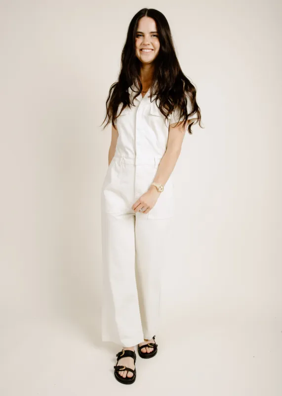 MaKenna Utility Jumpsuit - Eggshell sold by Vinnie Louise