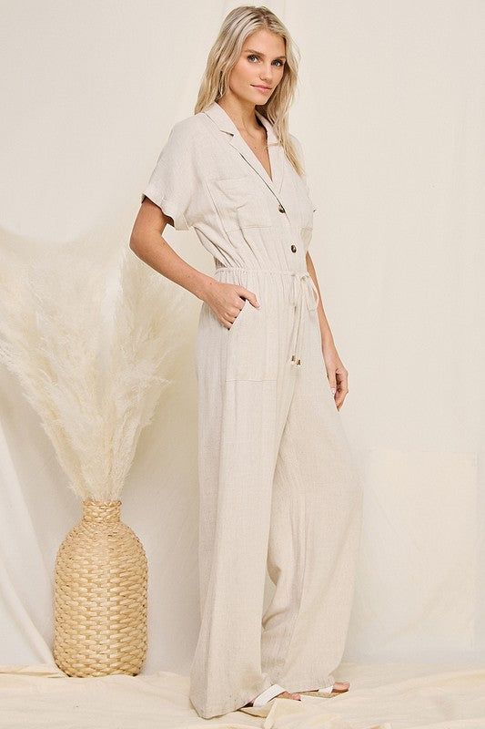 Janelle Jumpsuit - Natural sold by Vinnie Louise product image thumbnail 5