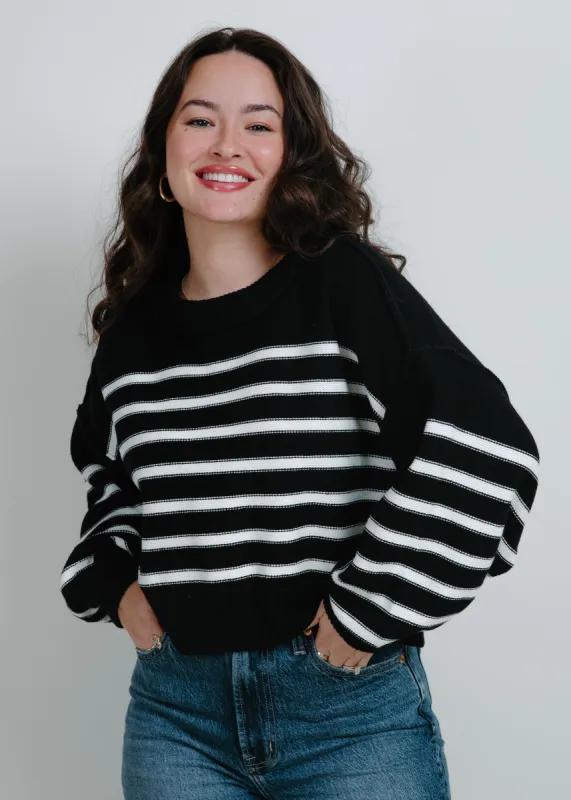 Adriana Oversized Stripe Knit Sweater sold by Vinnie Louise