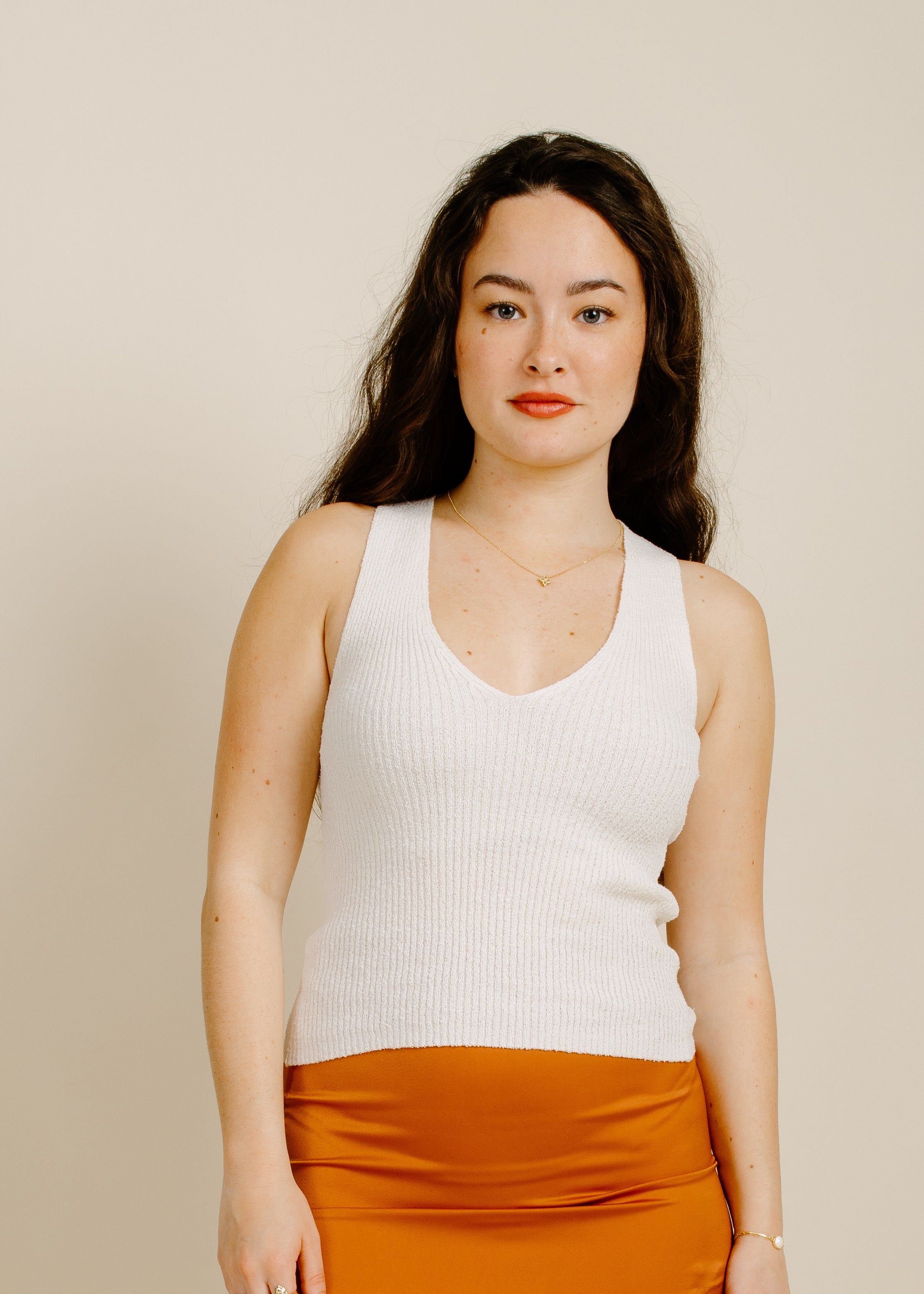 Raine Knit Tank - Ivory sold by Vinnie Louise product image thumbnail 2