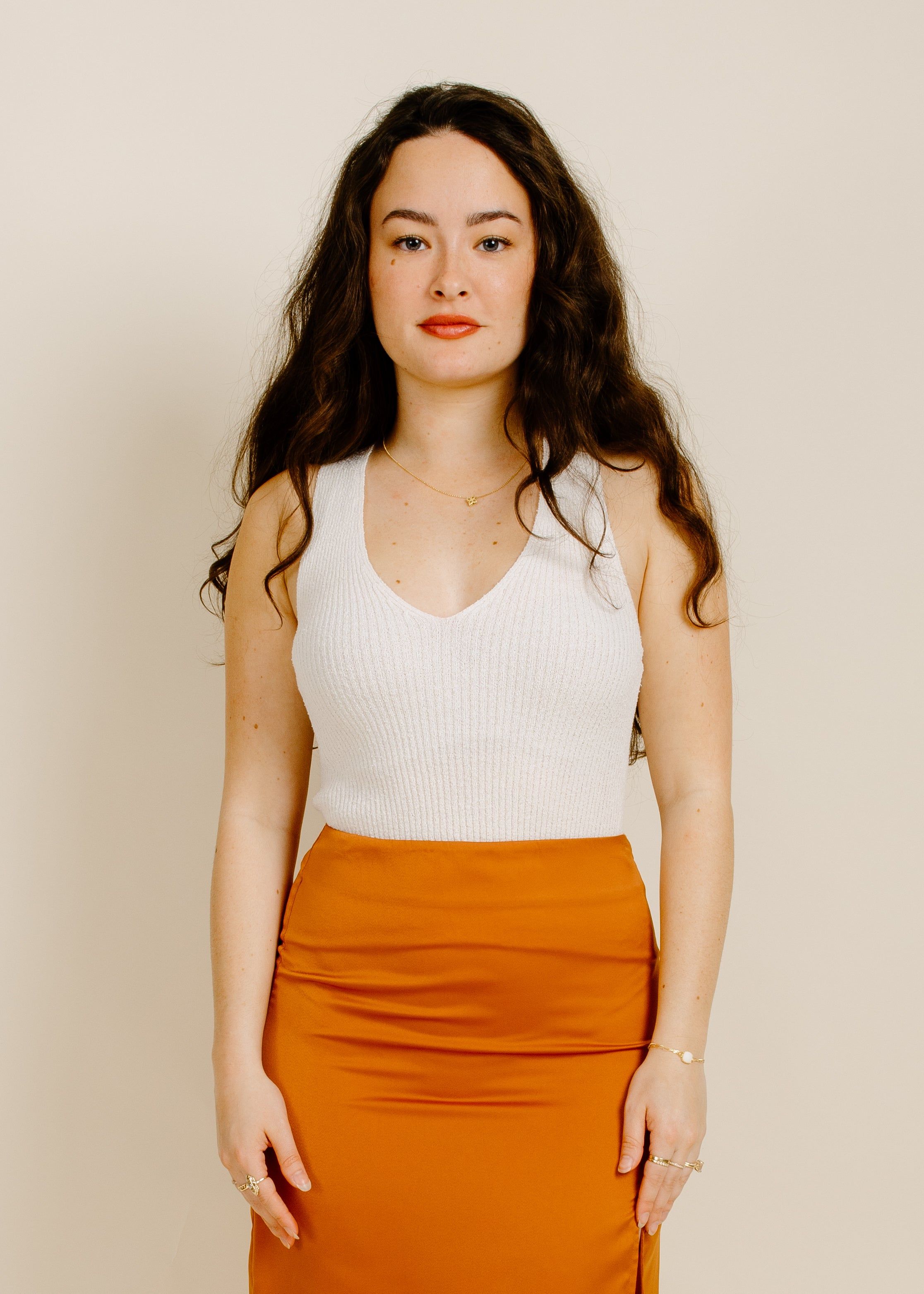 Raine Knit Tank - Ivory sold by Vinnie Louise