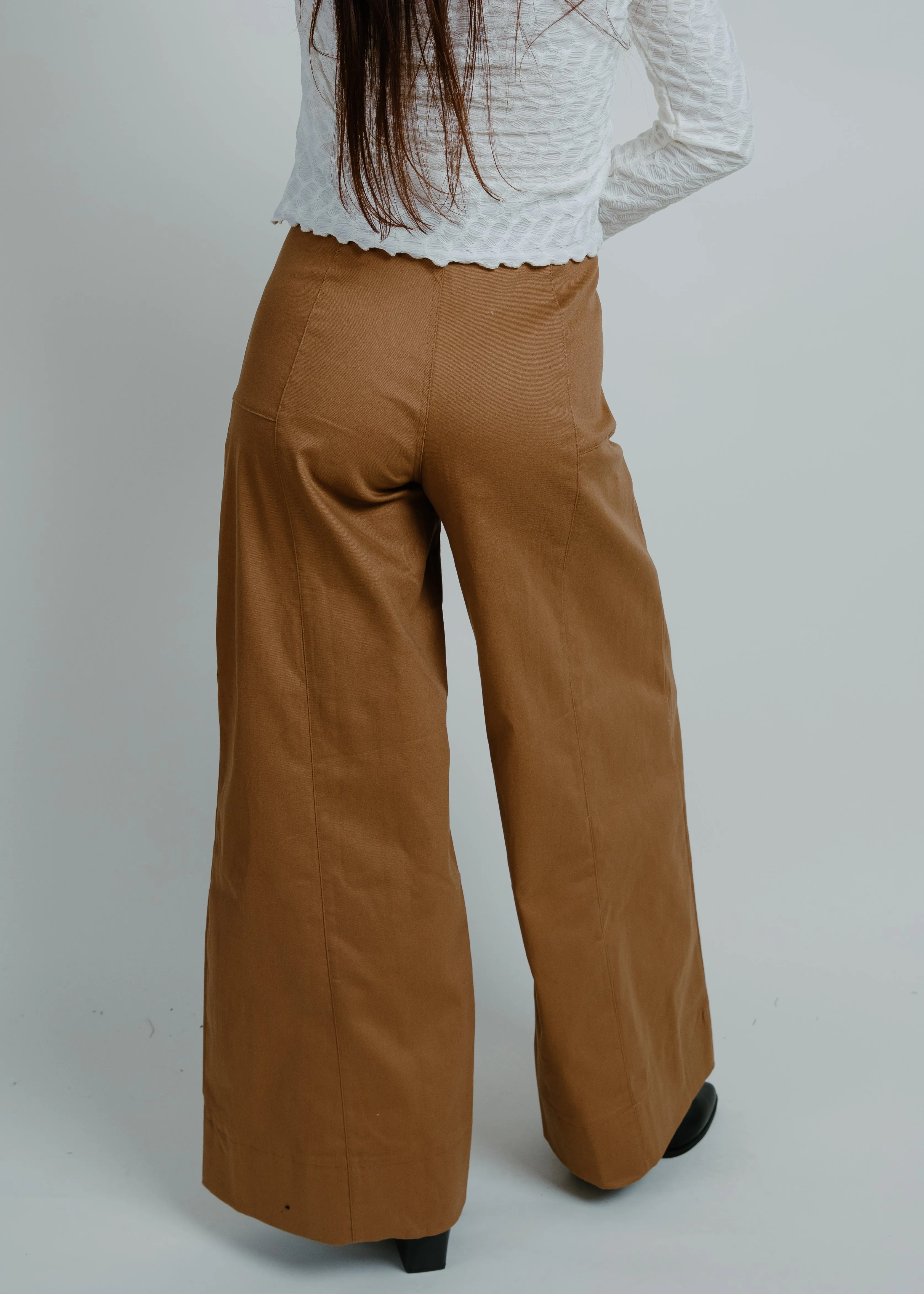 Josie Wide Leg Pants - Camel sold by Vinnie Louise product image thumbnail 3