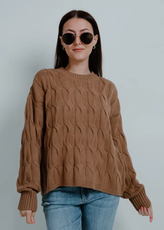 Eva Sweater - Caramel Cable sold by Vinnie Louise