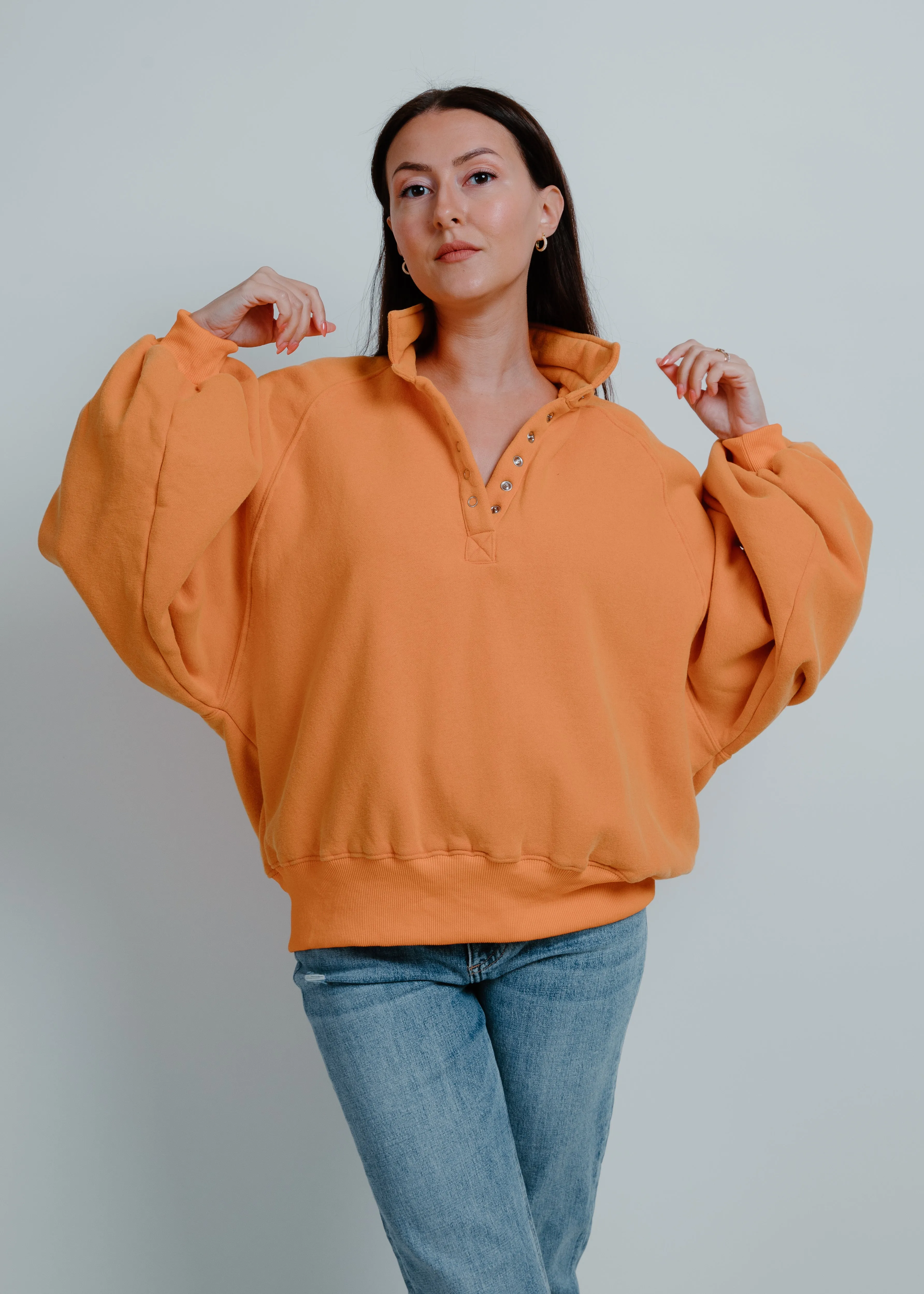 Lainey Buttoned Pullover - Orange sold by Vinnie Louise product image thumbnail 5