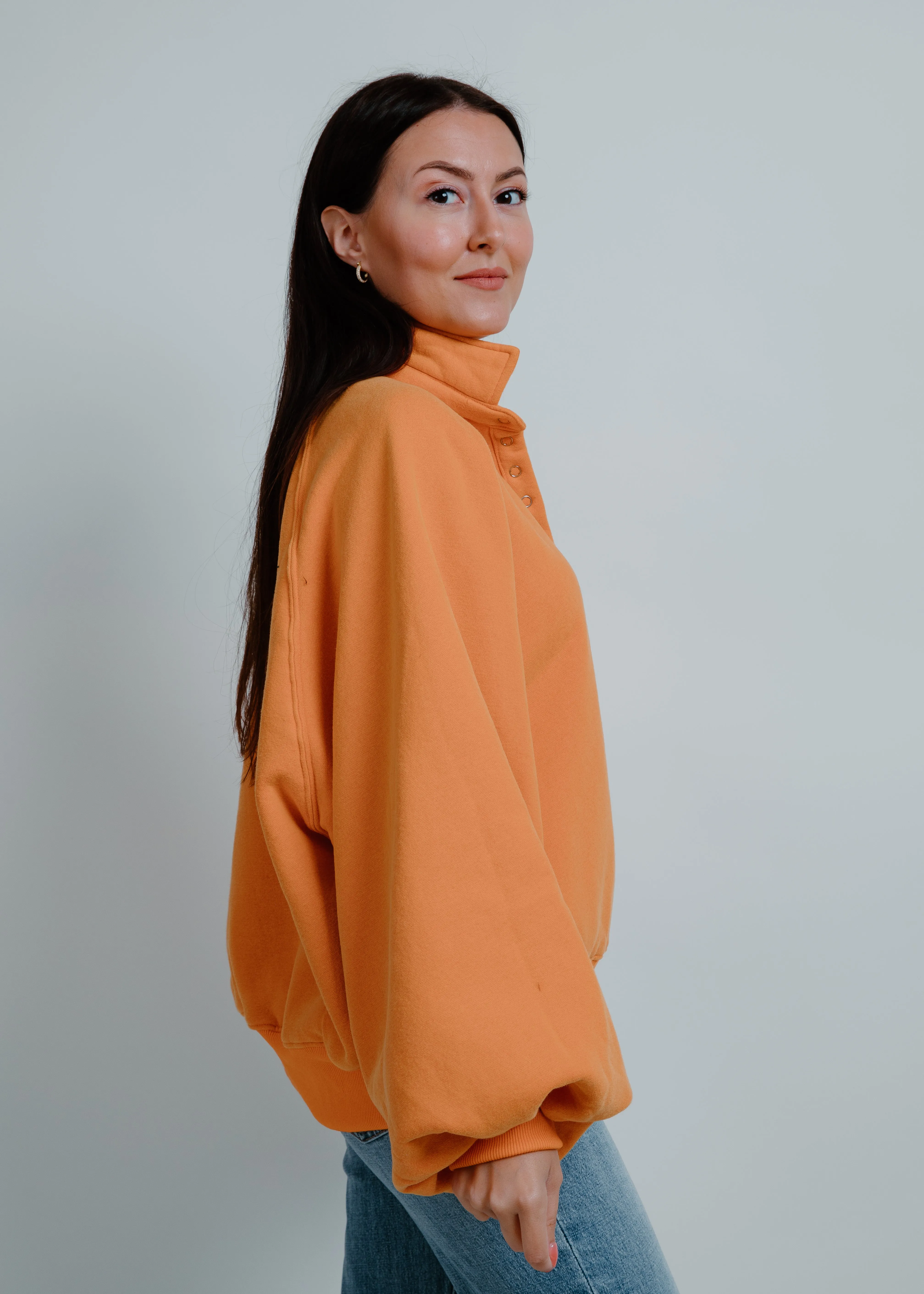 Lainey Buttoned Pullover - Orange sold by Vinnie Louise product image thumbnail 2