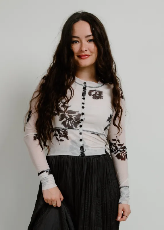 Serena Floral Mesh Top sold by Vinnie Louise