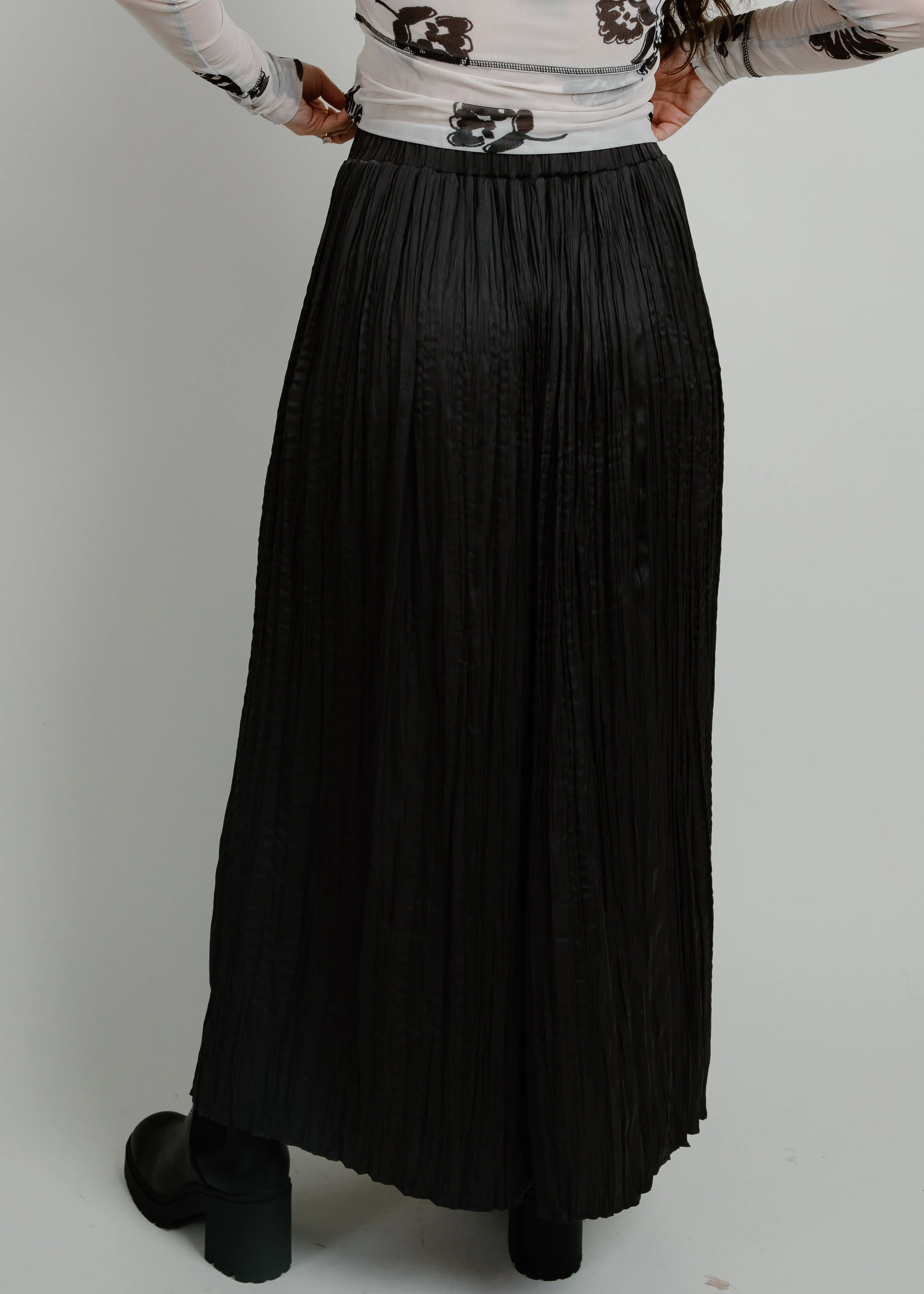 Danni Pleated Midi Skirt - Charcoal sold by Vinnie Louise product image thumbnail 4