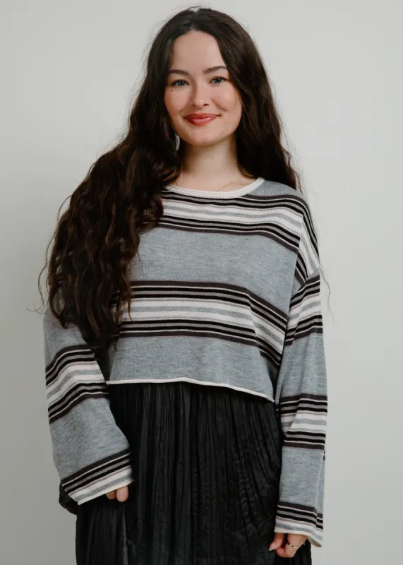 Wiley Cropped Stripe Sweater sold by Vinnie Louise