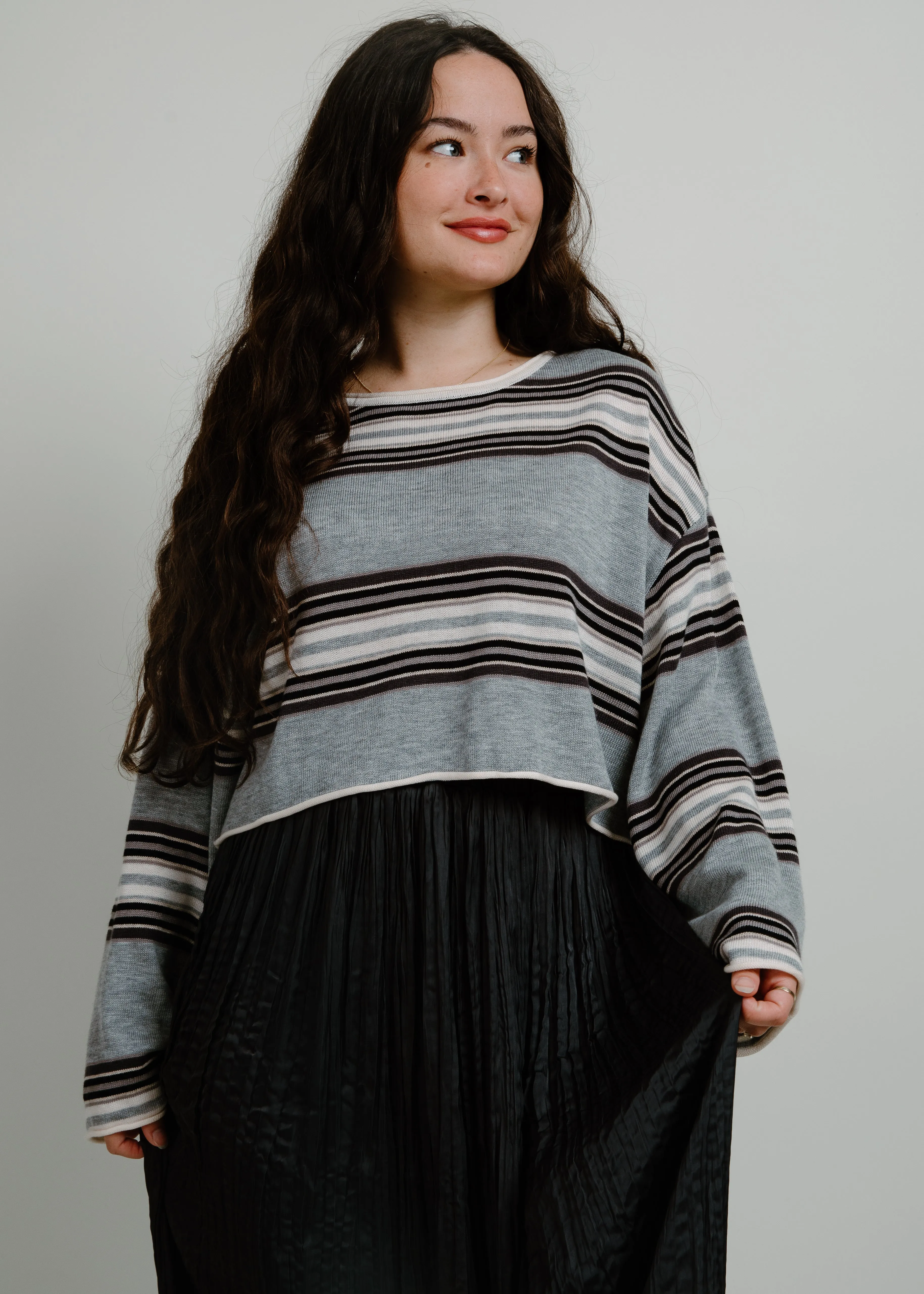 Wiley Cropped Stripe Sweater sold by Vinnie Louise product image thumbnail 5