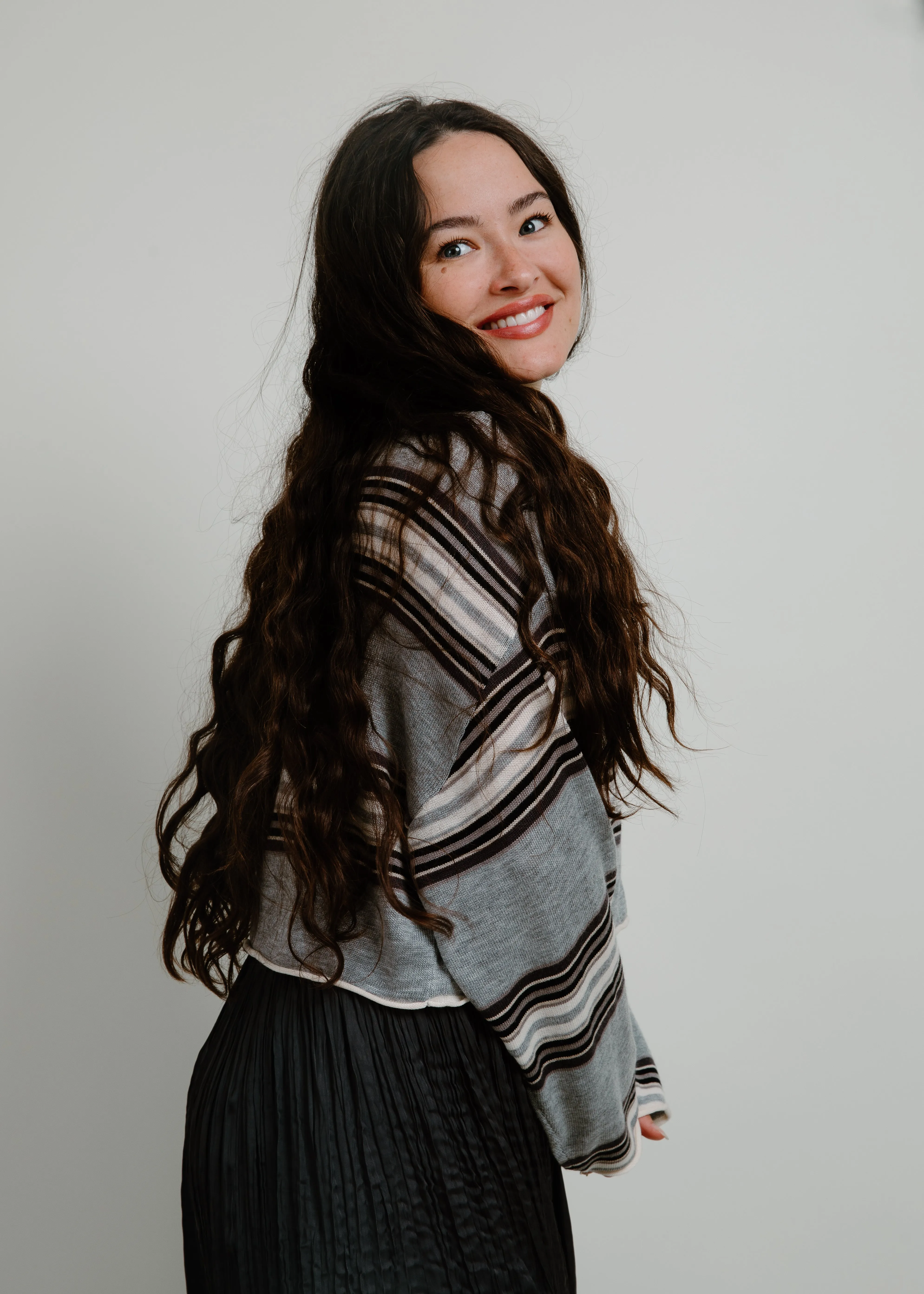 Wiley Cropped Stripe Sweater sold by Vinnie Louise product image thumbnail 4