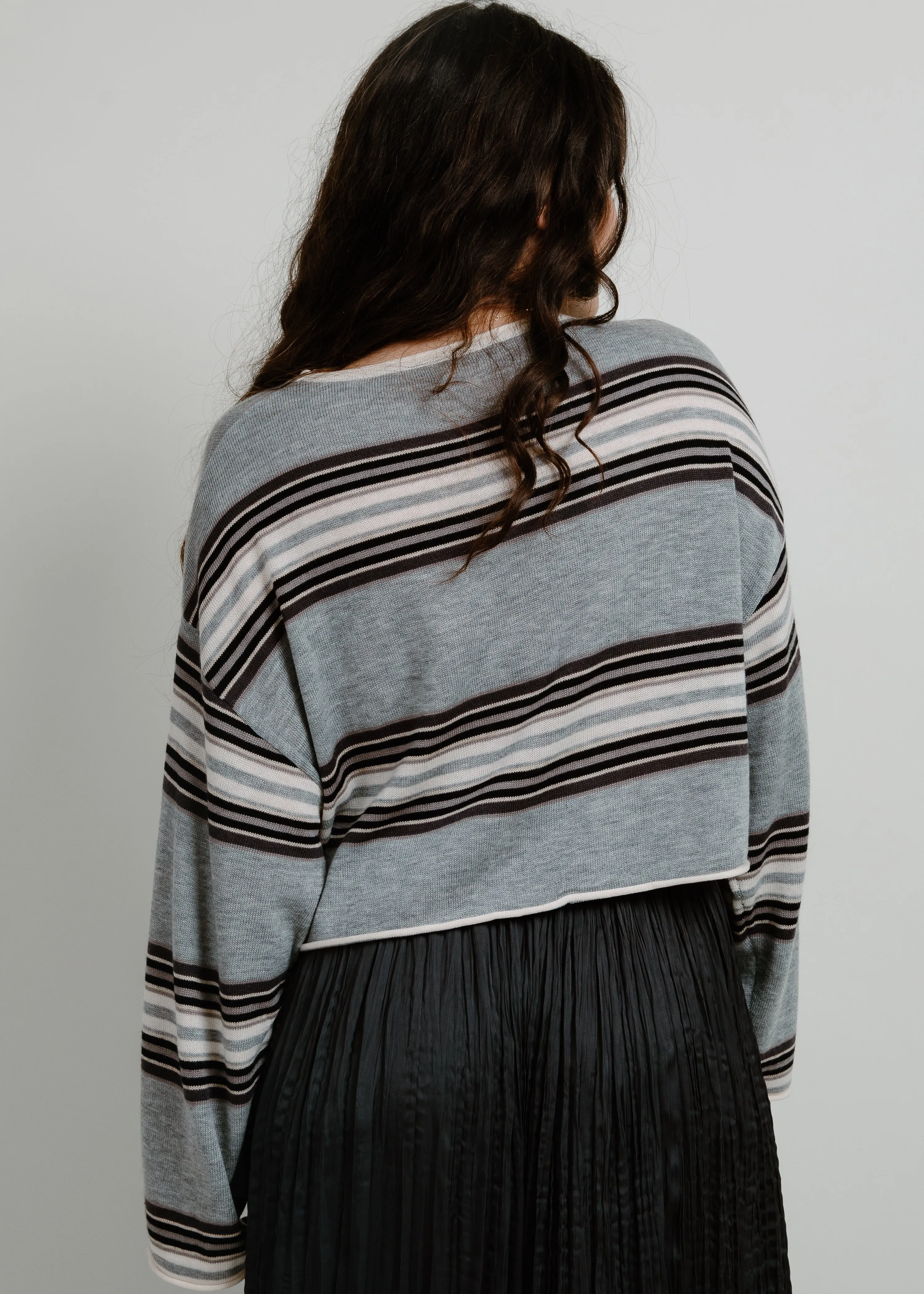Wiley Cropped Stripe Sweater sold by Vinnie Louise product image thumbnail 3