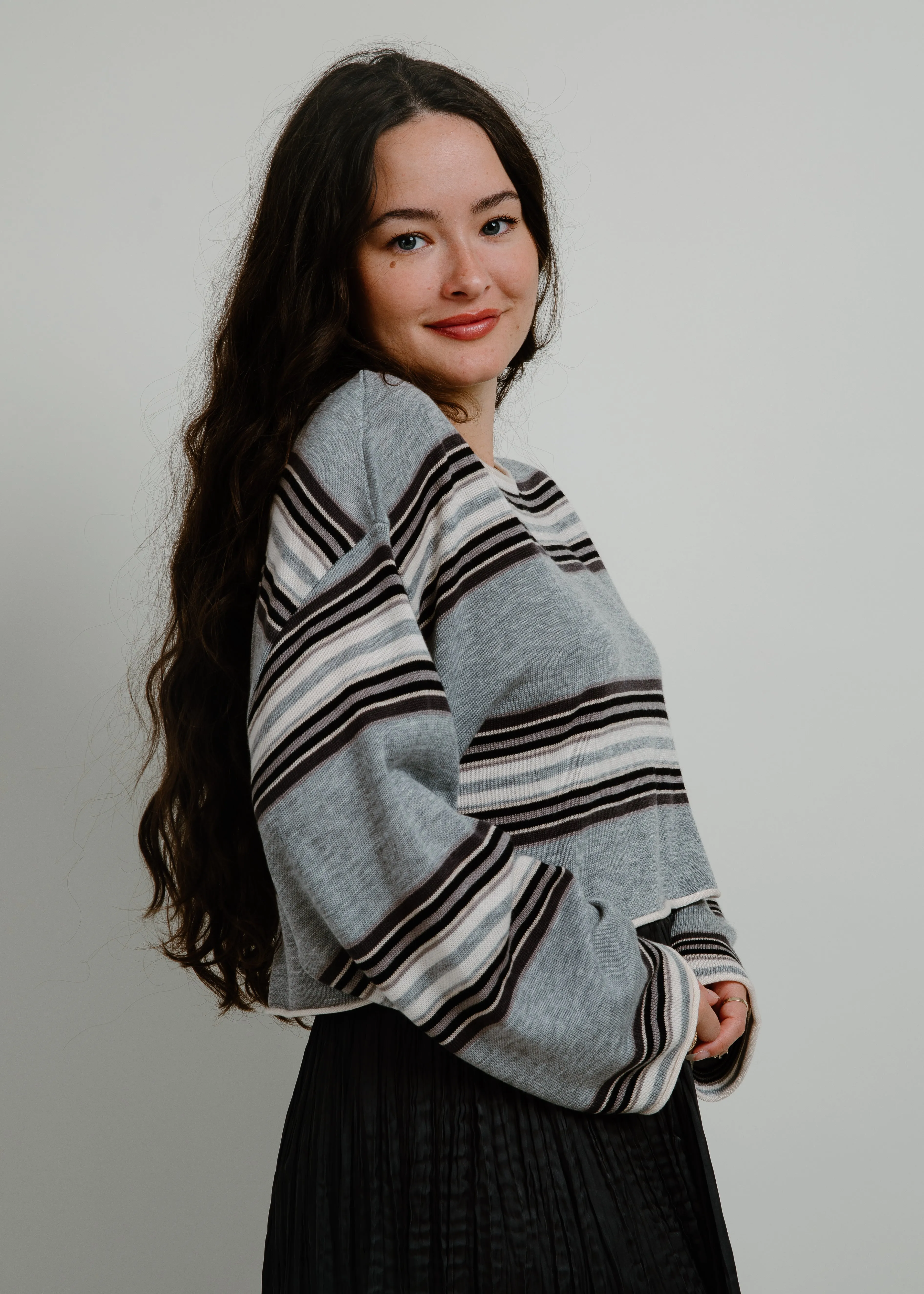 Wiley Cropped Stripe Sweater sold by Vinnie Louise product image thumbnail 2