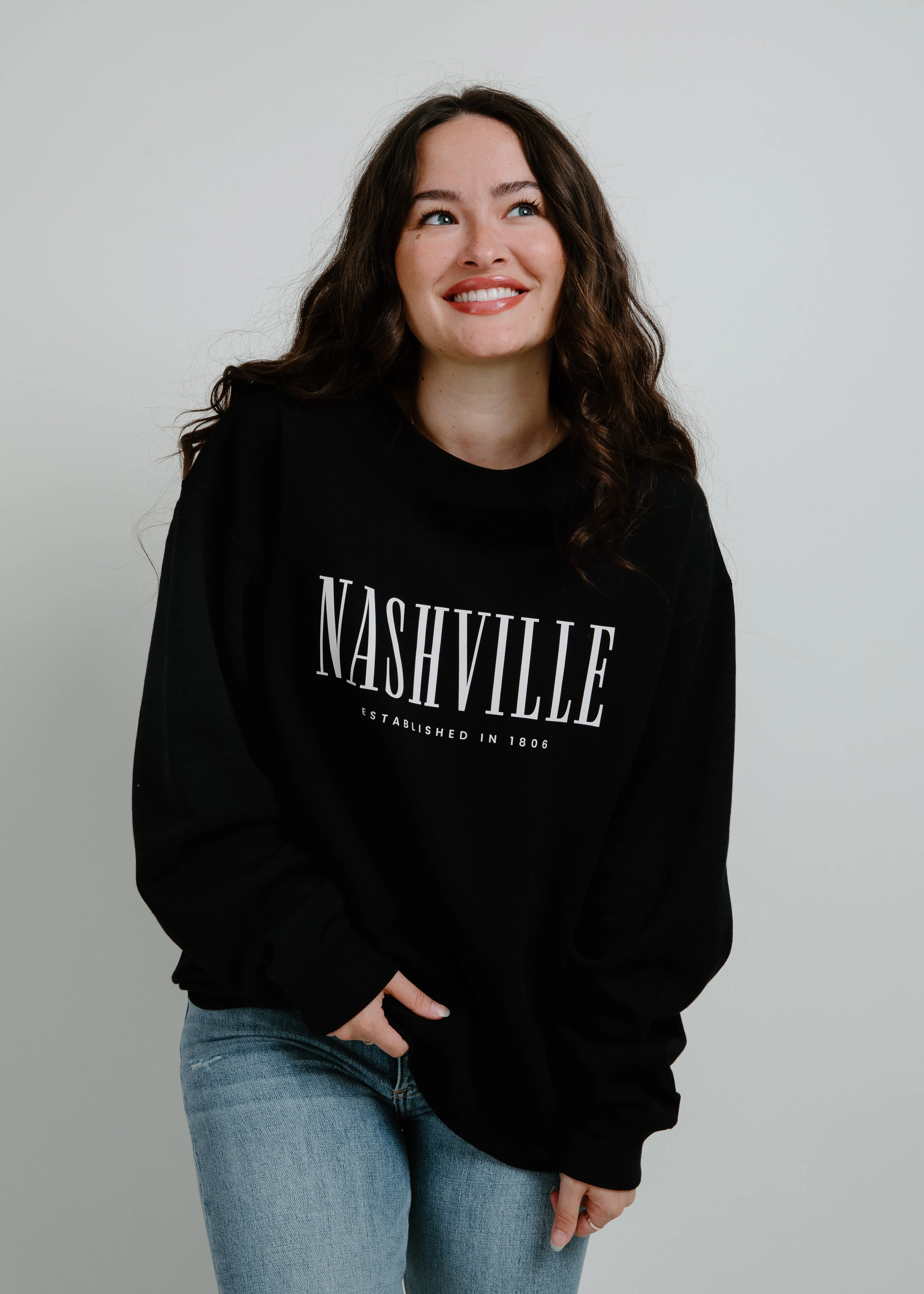 Nashville EST. Crewneck - Black sold by Vinnie Louise product image thumbnail 4