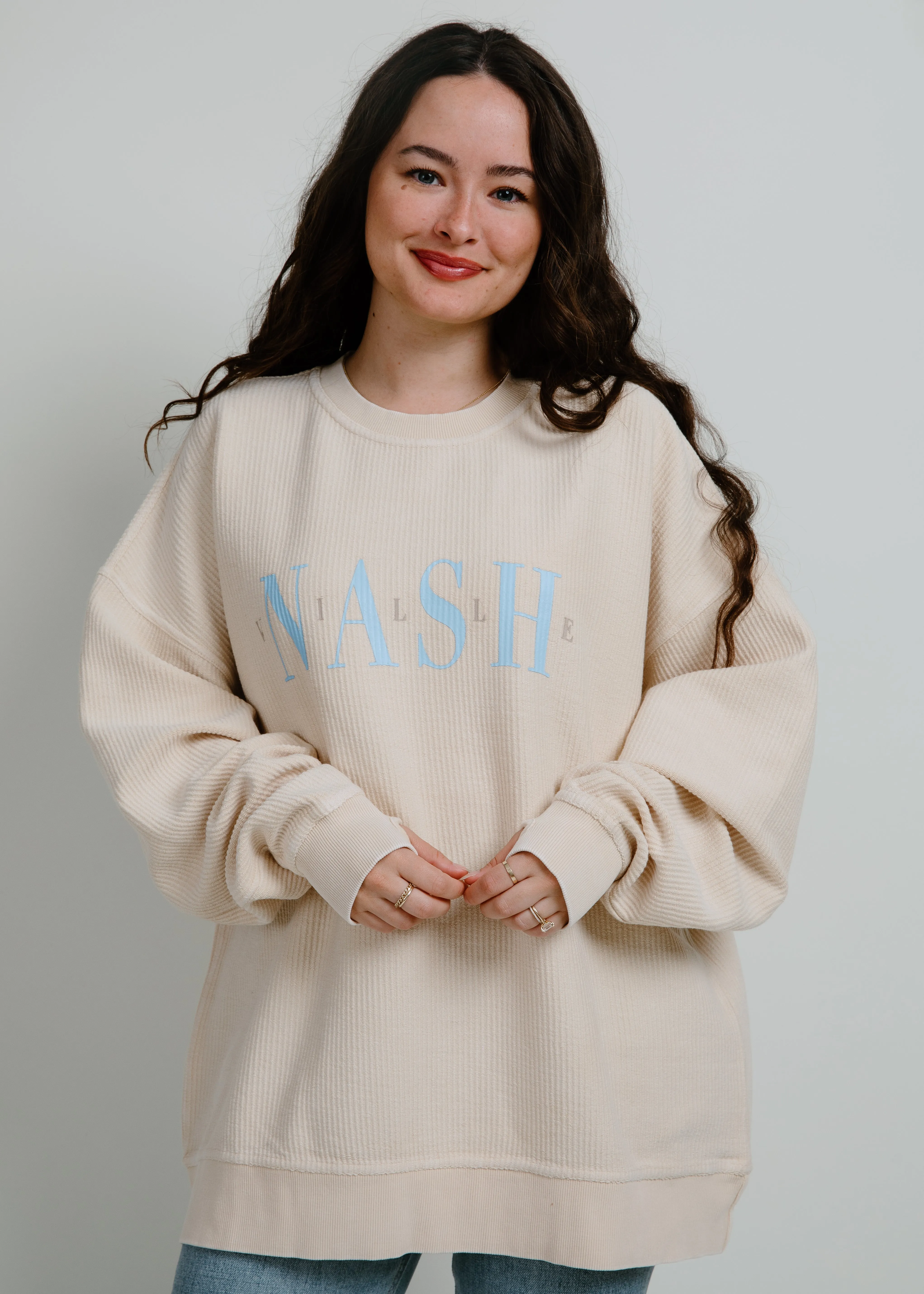 NASH Lakeside Corded Sweatshirt - Light Tan sold by Vinnie Louise product image thumbnail 5