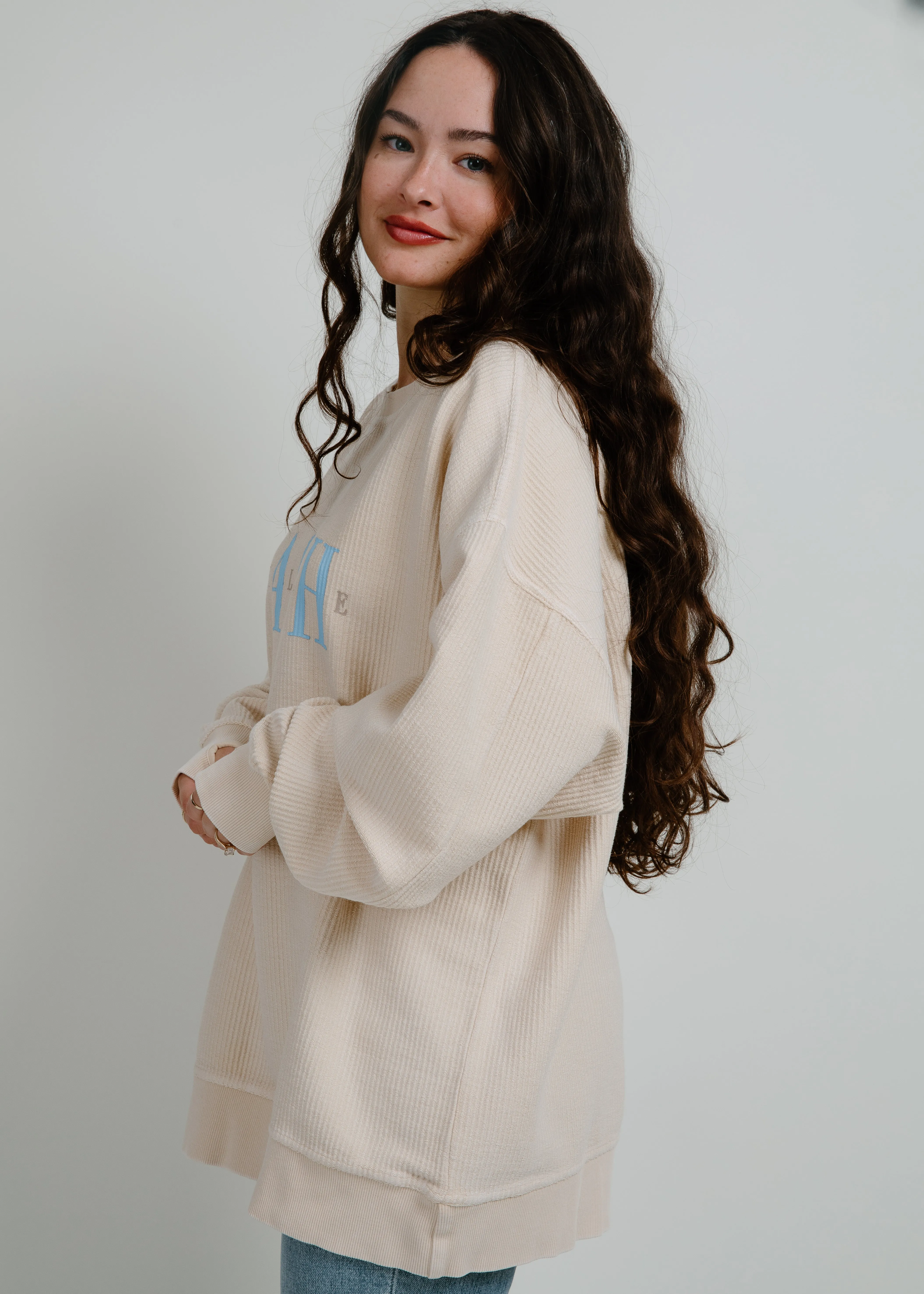 NASH Lakeside Corded Sweatshirt - Light Tan sold by Vinnie Louise product image thumbnail 2