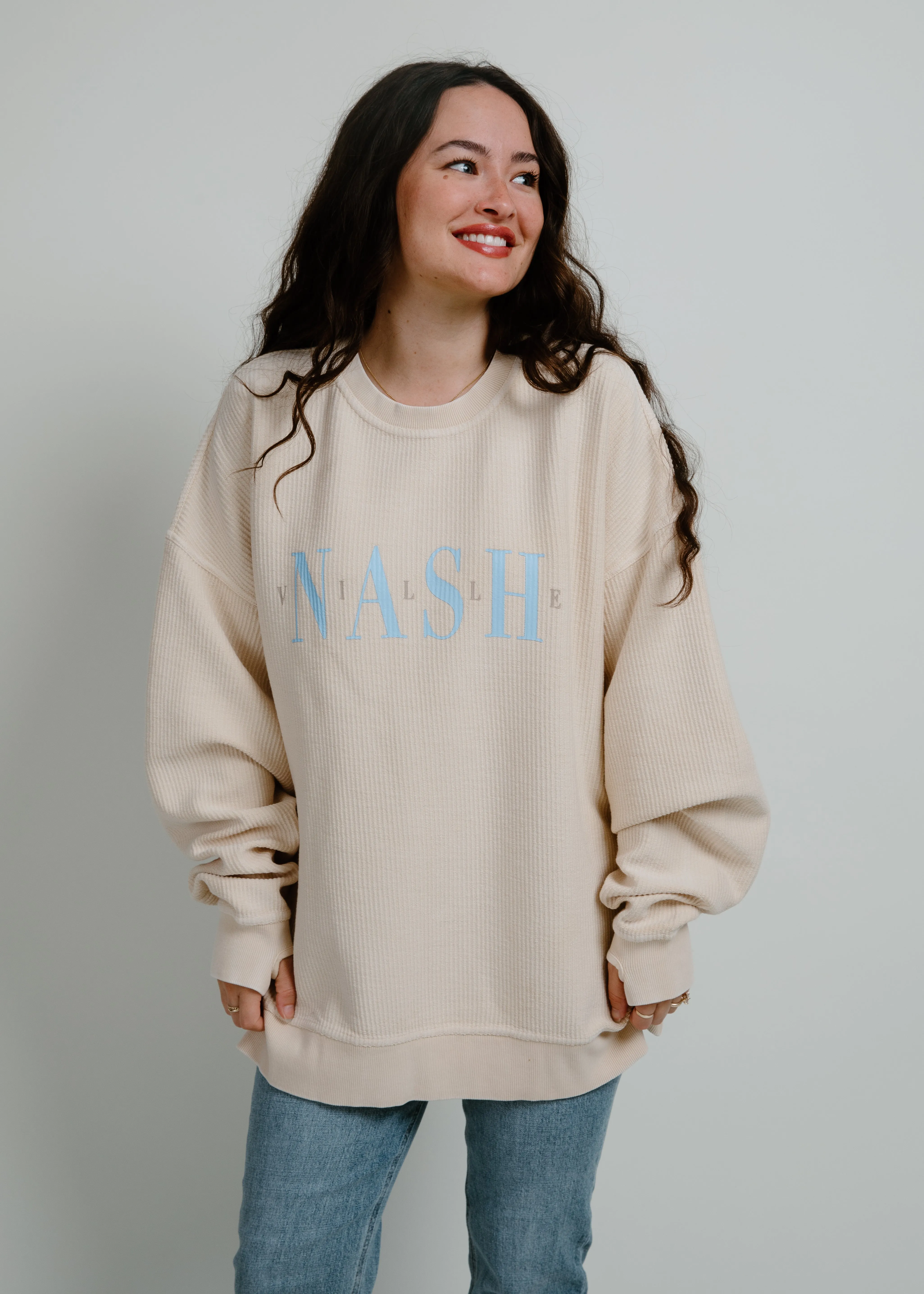 NASH Lakeside Corded Sweatshirt - Light Tan sold by Vinnie Louise