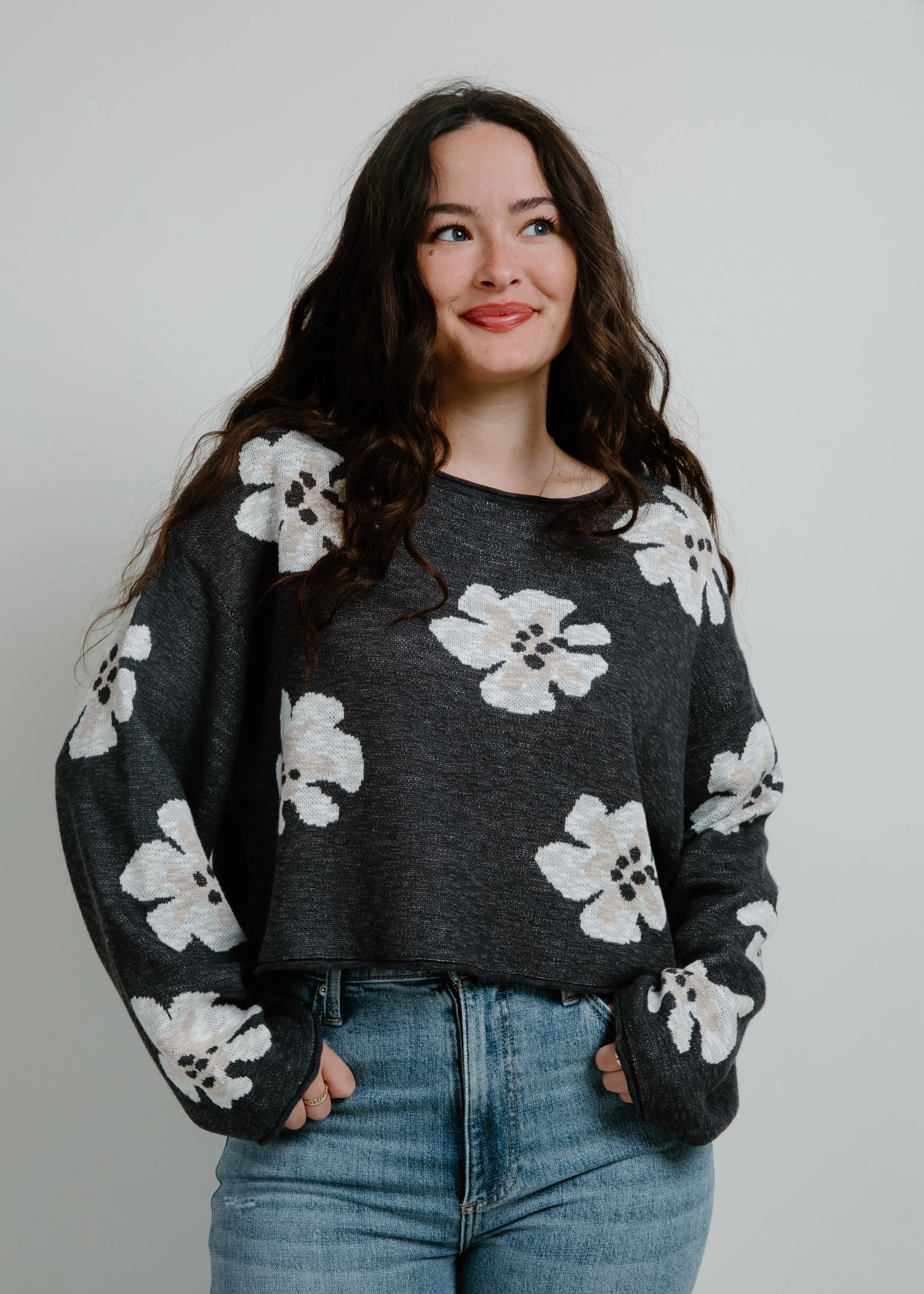 Daisy Cropped Knit Sweater sold by Vinnie Louise