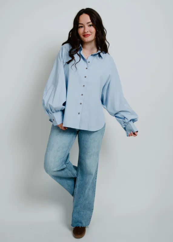 Mabury Button Down Blouse - Light Blue sold by Vinnie Louise