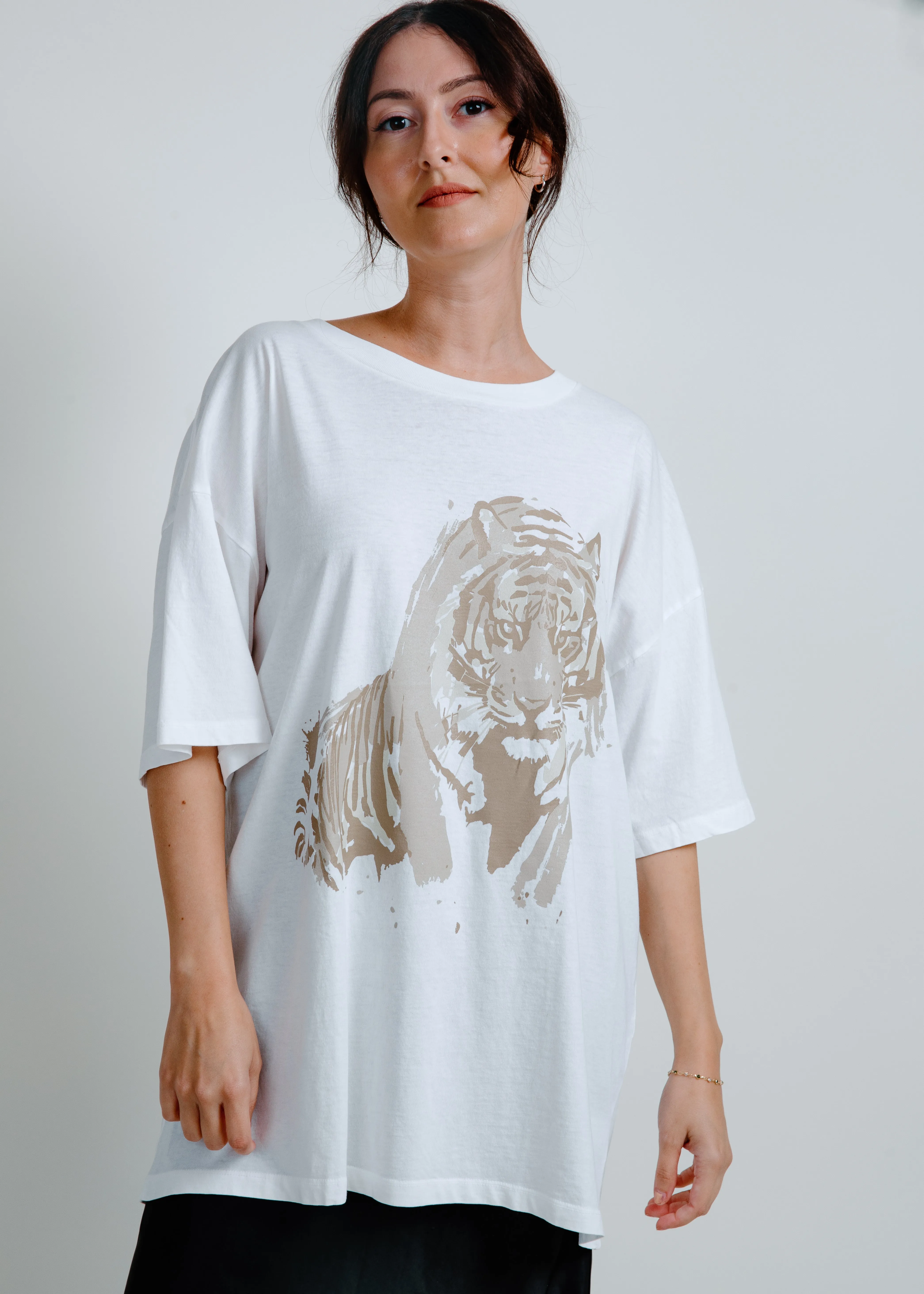 Tiger Oversized Graphic Tee sold by Vinnie Louise product image thumbnail 4