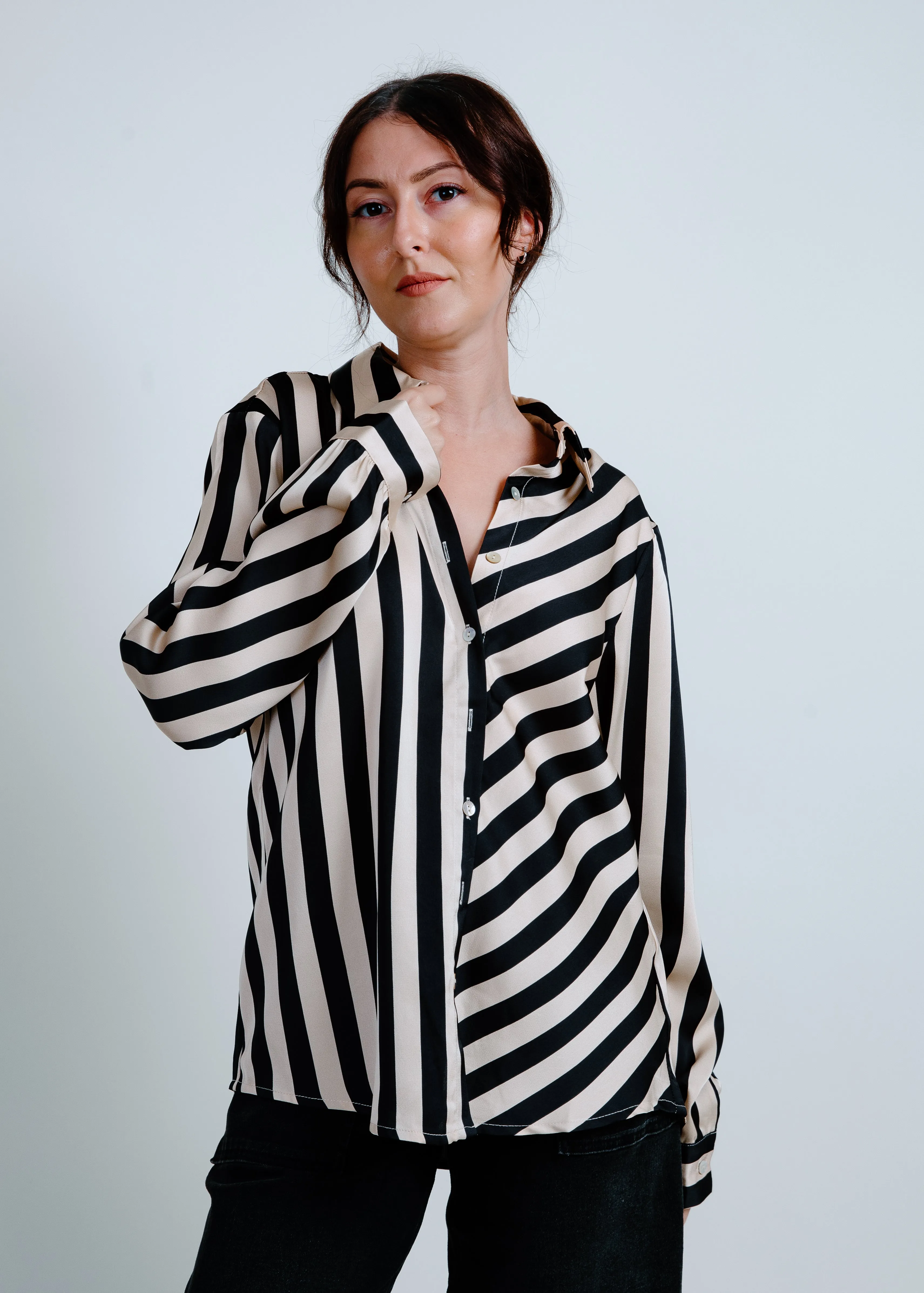 Gardenia Striped Blouse sold by Vinnie Louise