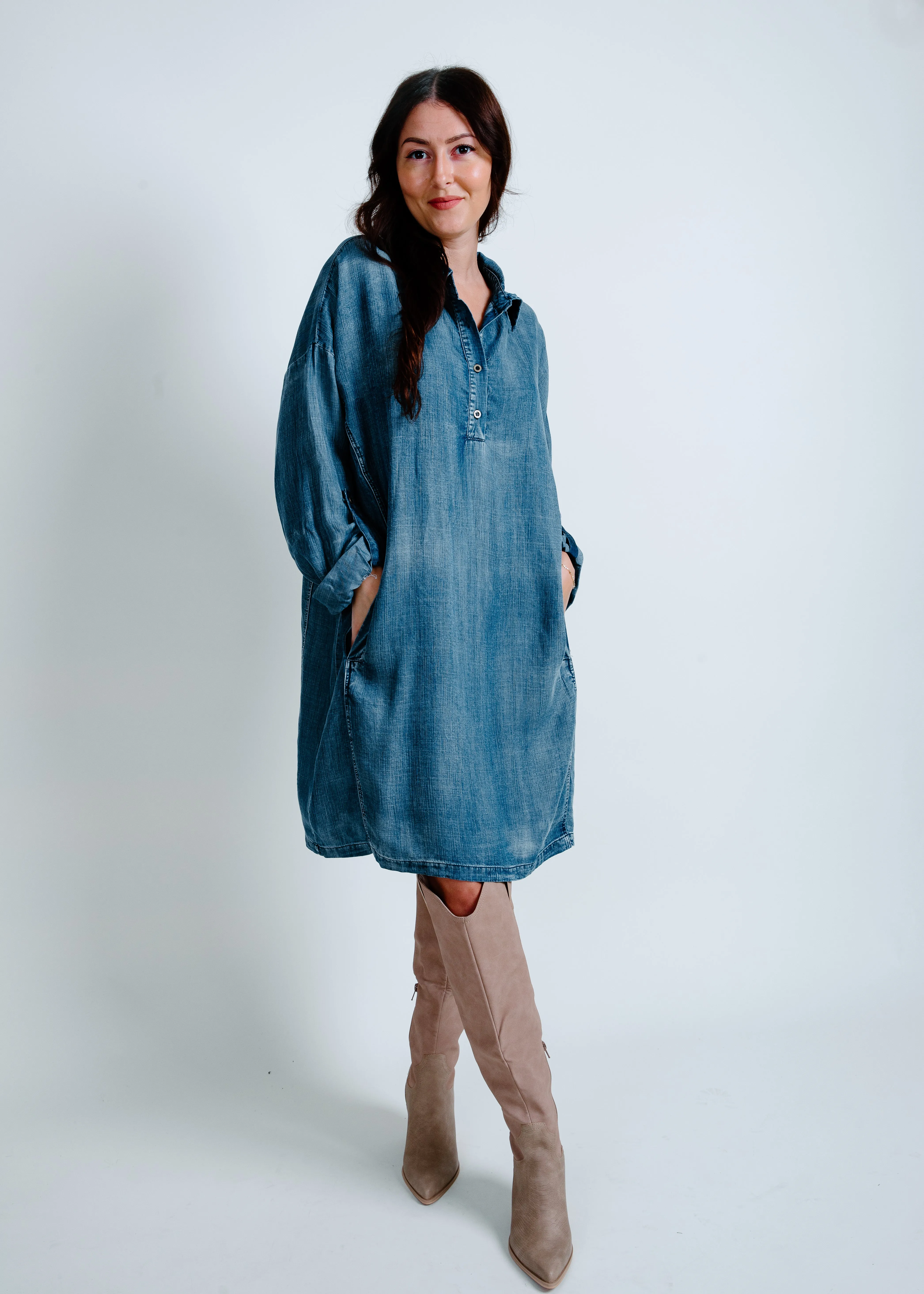 Able Denim Mini Dress sold by Vinnie Louise product image thumbnail 2