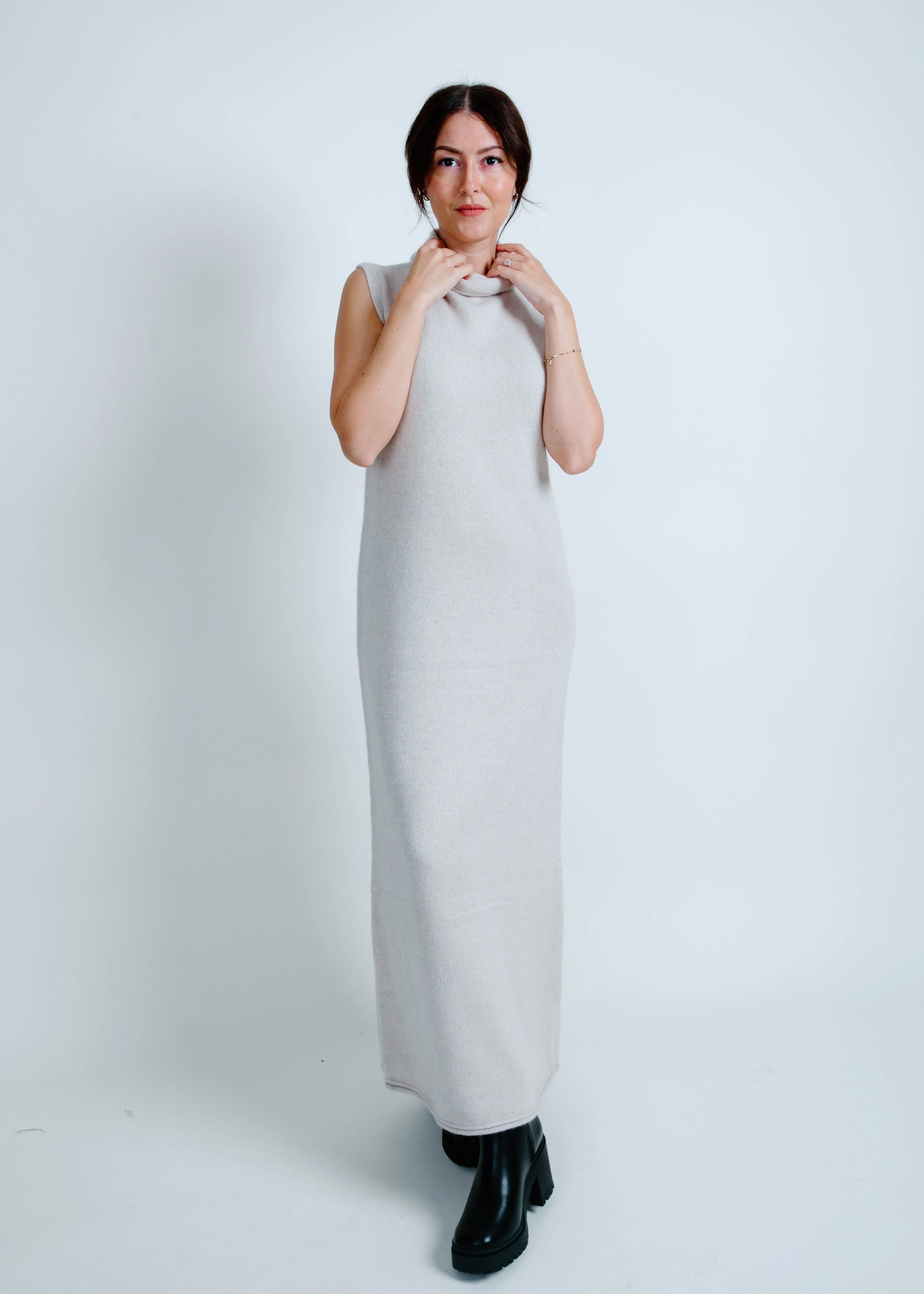 Kendall Sweater Maxi Dress - Beige sold by Vinnie Louise product image thumbnail 5