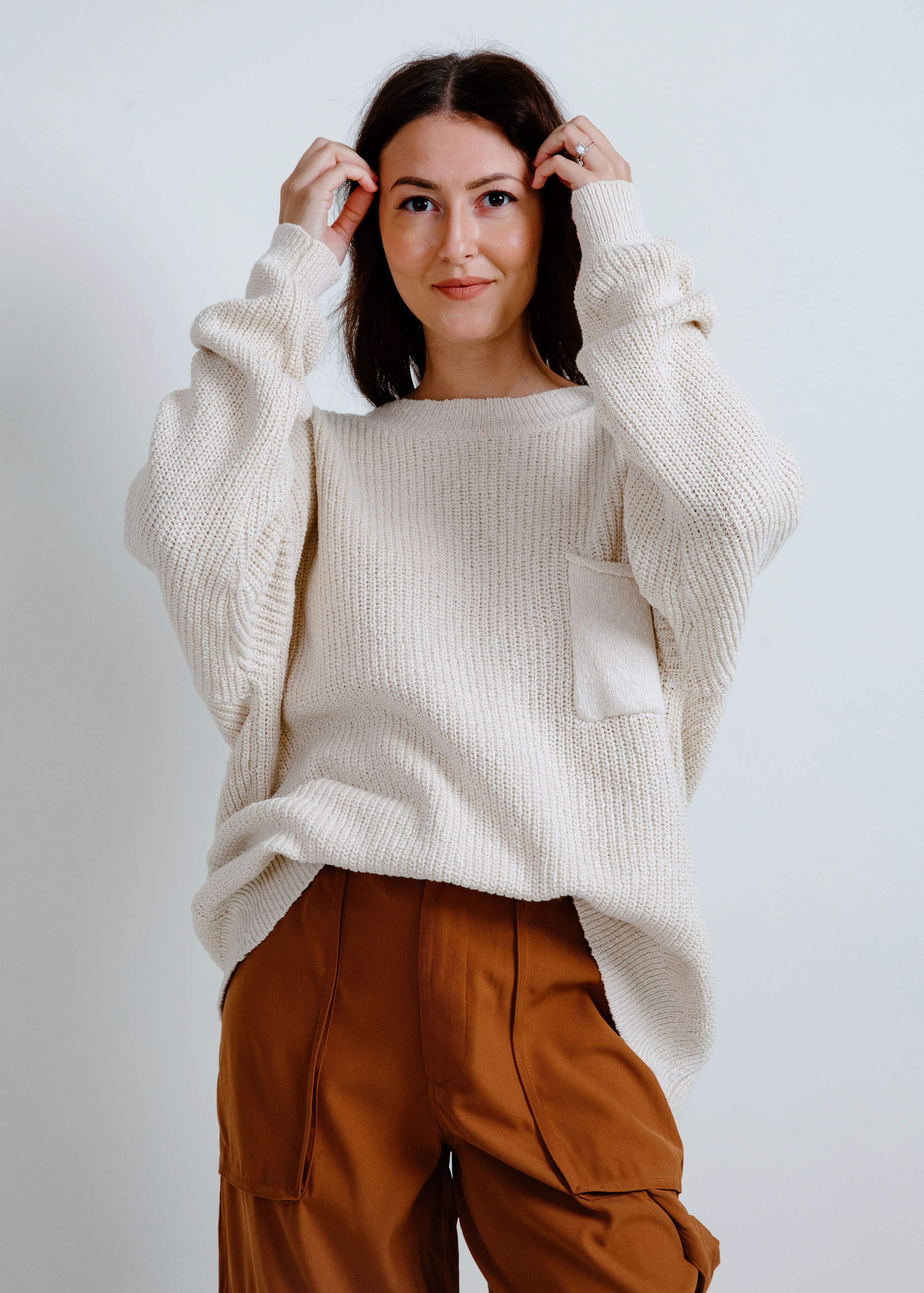 Kaitlyn Knit Sweater - Natural sold by Vinnie Louise