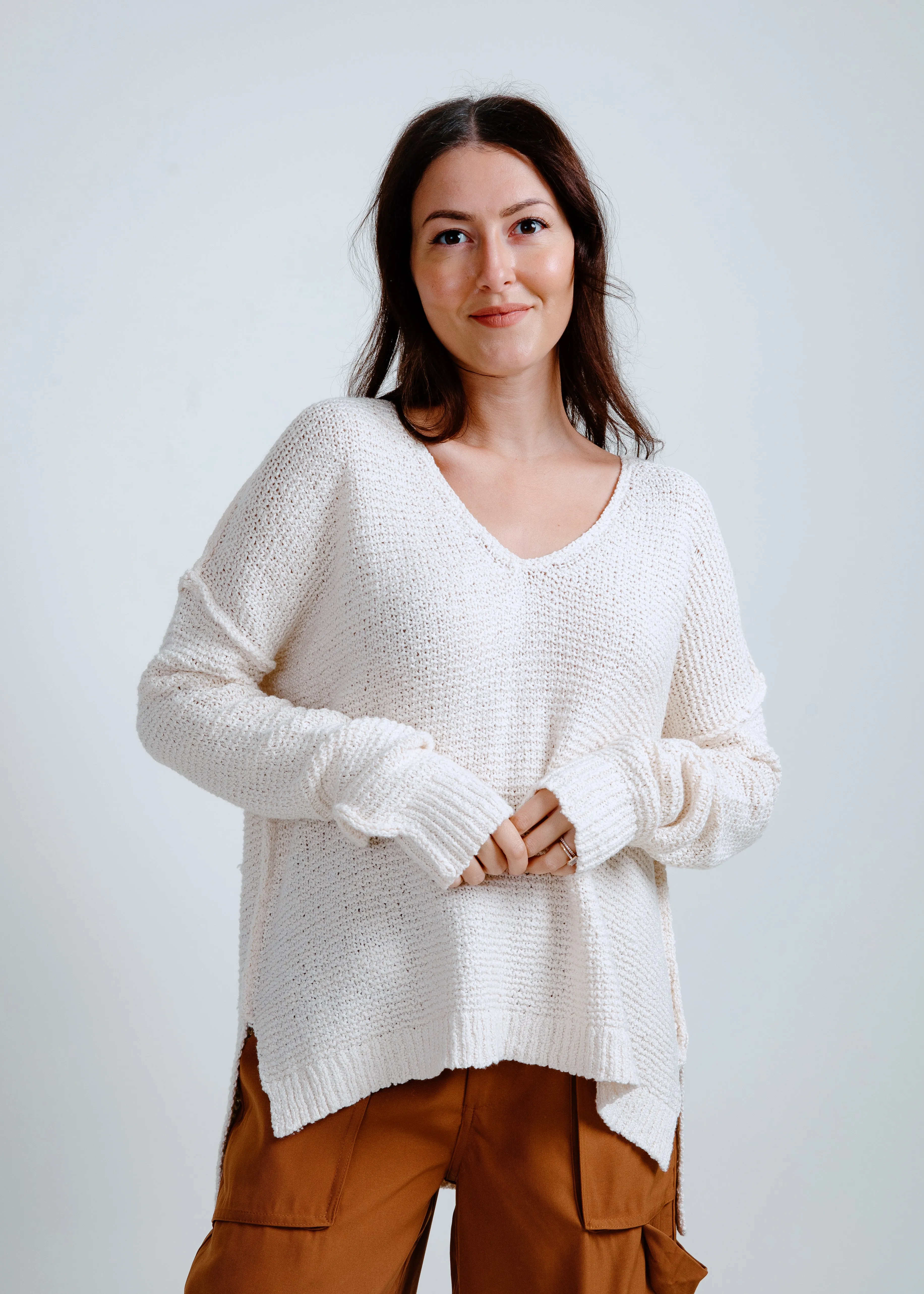 Kelly Knit Sweater - Ivory sold by Vinnie Louise