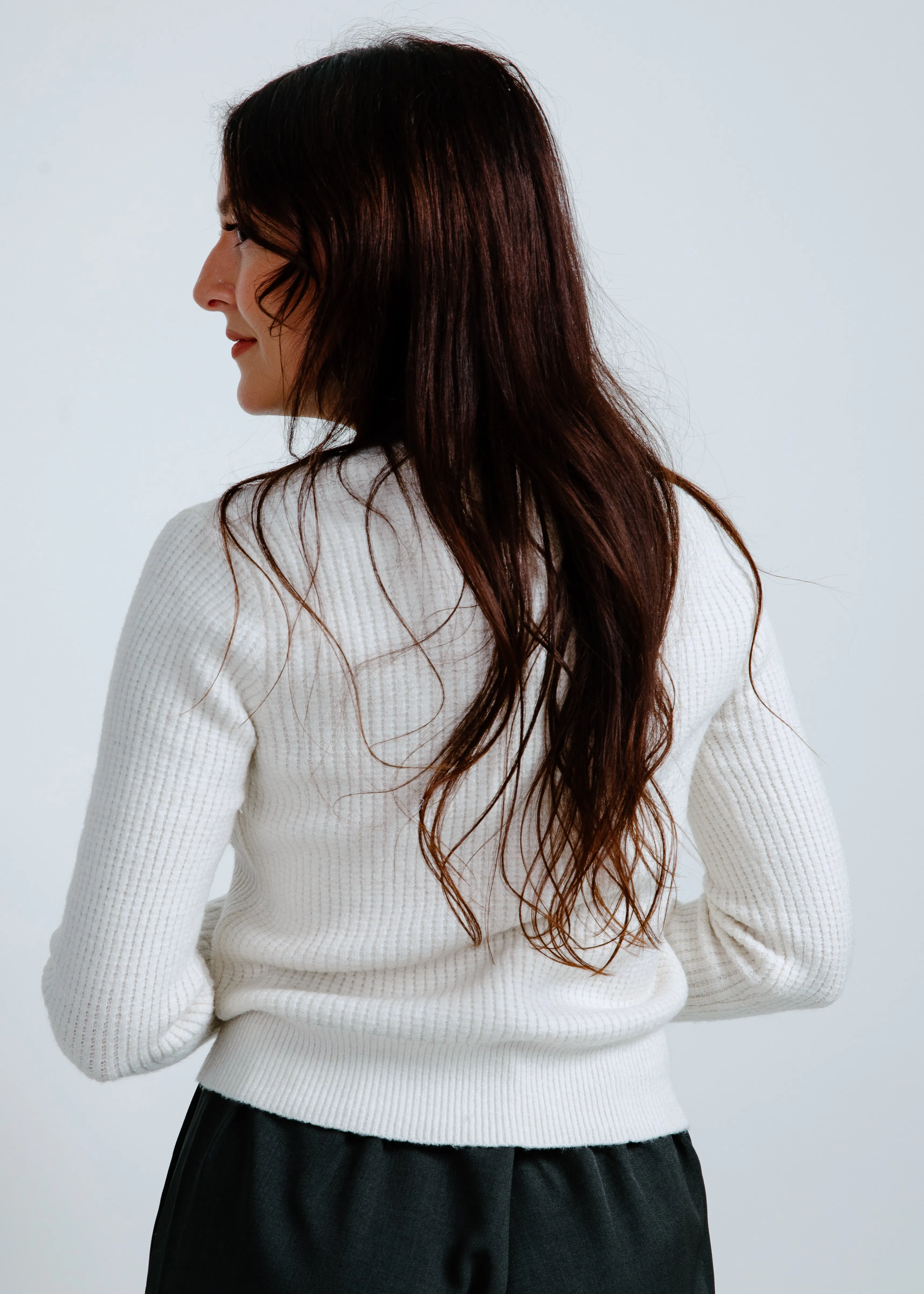 Blaire Long Sleeve Knit Top - Cream sold by Vinnie Louise product image thumbnail 3