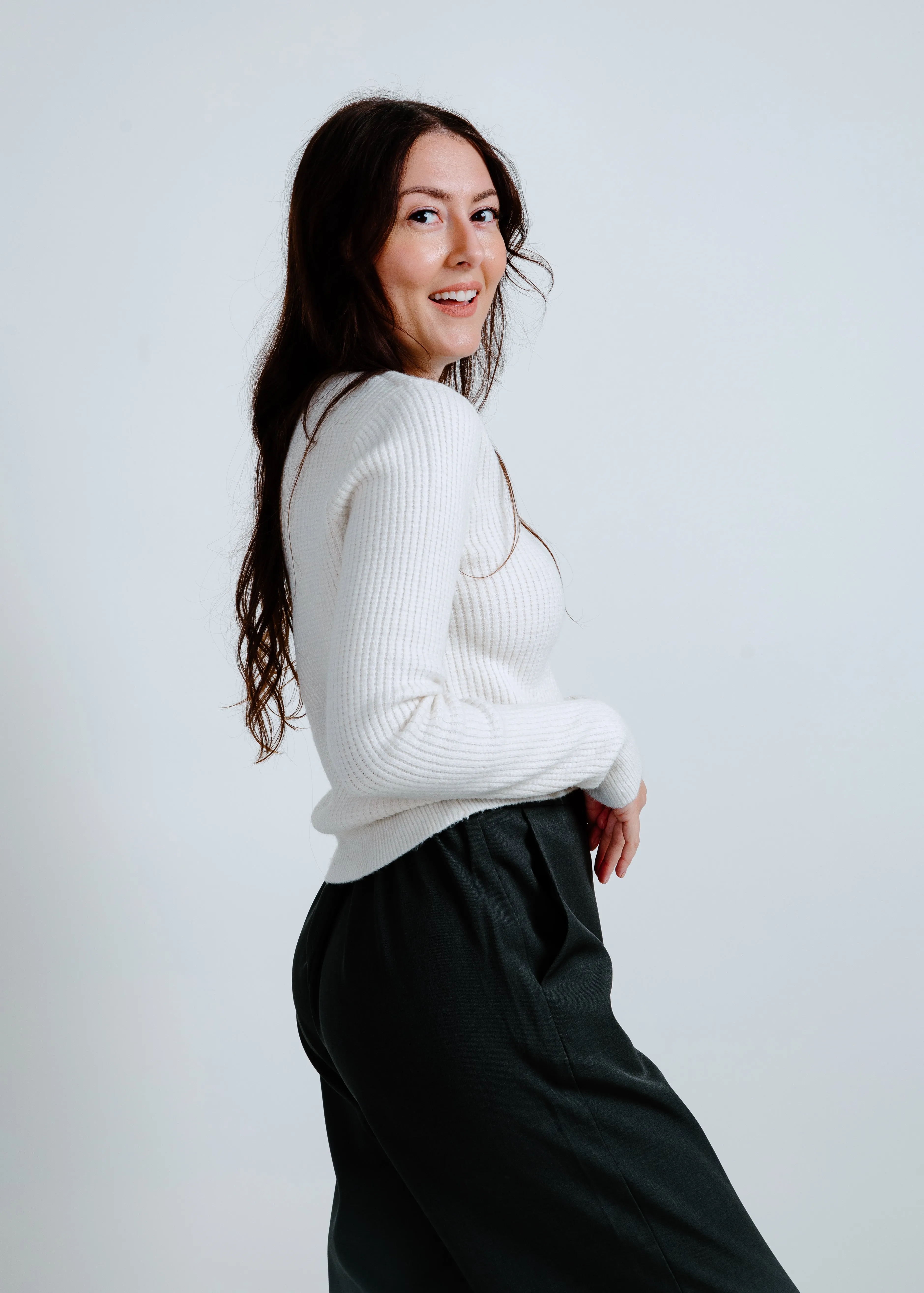 Blaire Long Sleeve Knit Top - Cream sold by Vinnie Louise product image thumbnail 2