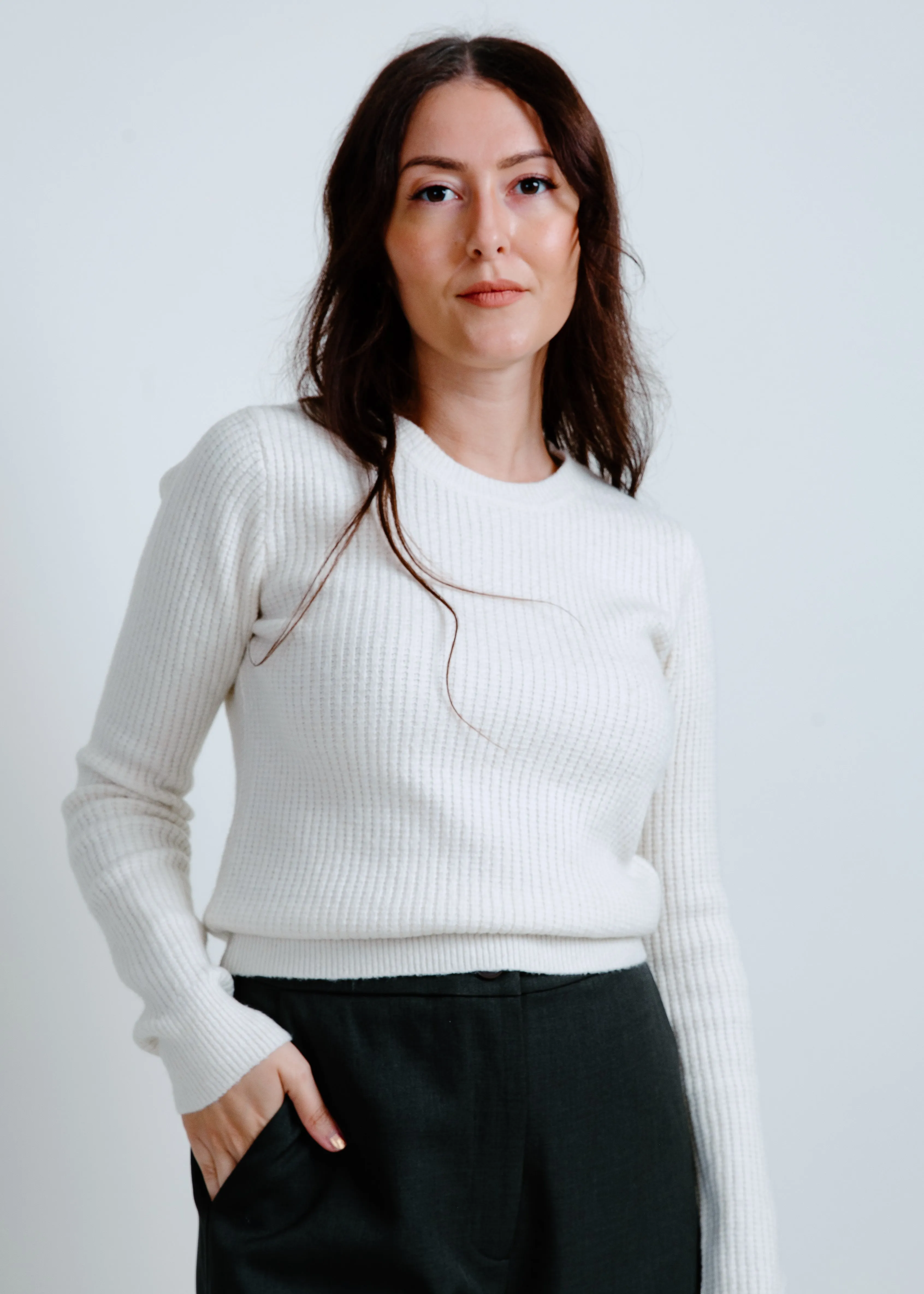 Blaire Long Sleeve Knit Top - Cream sold by Vinnie Louise product image thumbnail 4