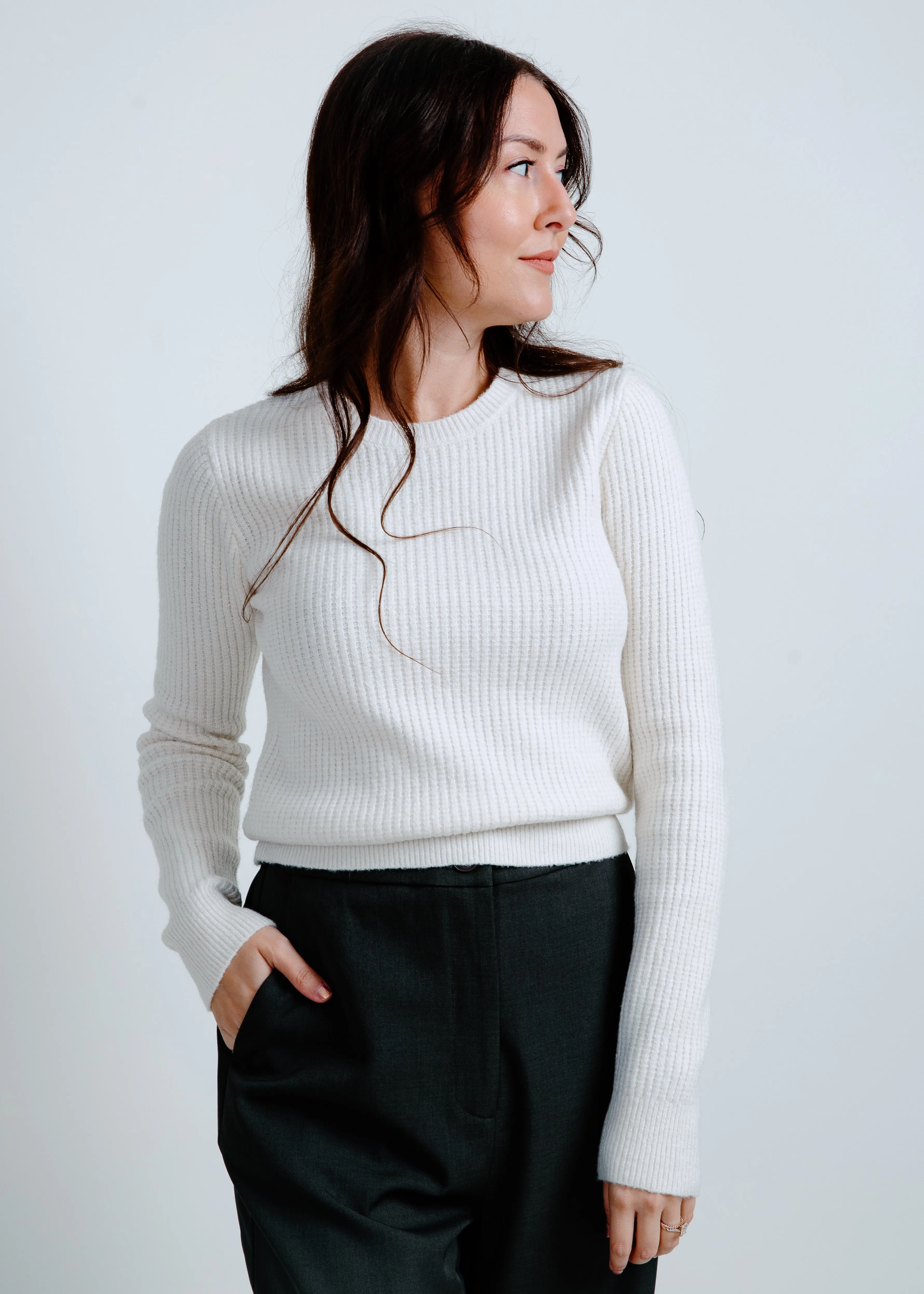 Blaire Long Sleeve Knit Top - Cream sold by Vinnie Louise