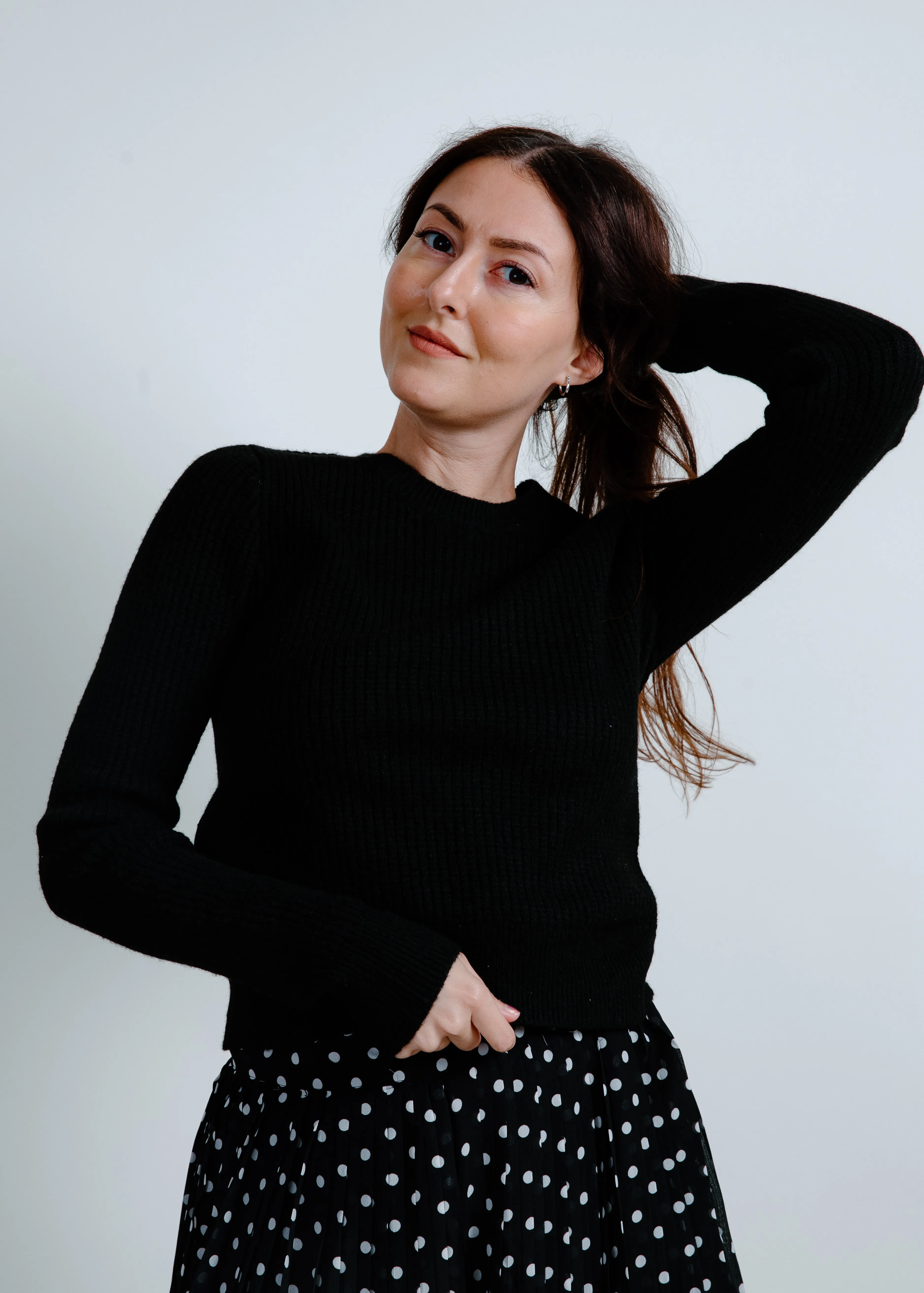 Blaire Long Sleeve Knit Top - Black sold by Vinnie Louise