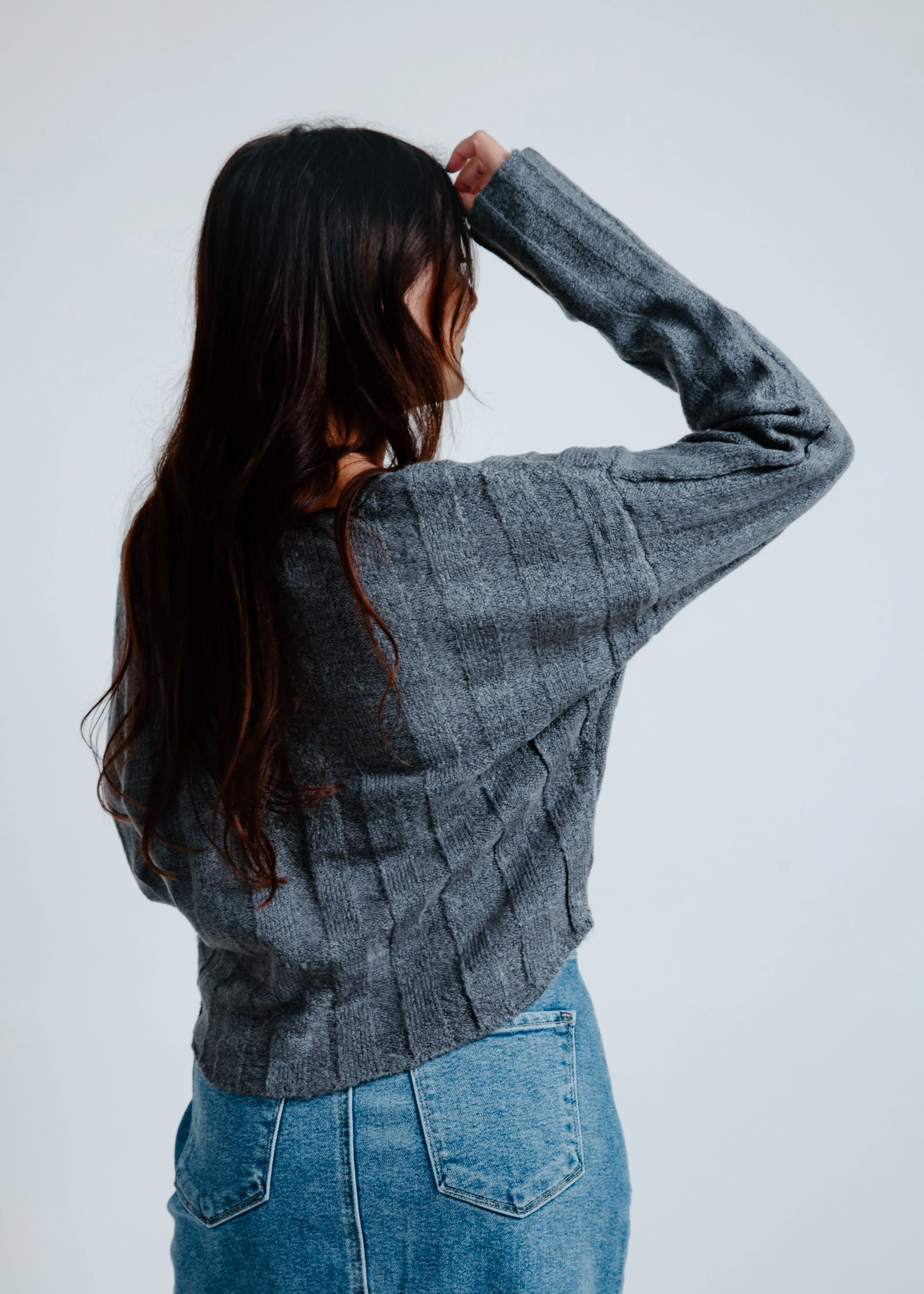 Carly Cropped Sweater - Charcoal sold by Vinnie Louise product image thumbnail 3