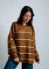 Carlen Sweater - Caramel Stripe sold by Vinnie Louise