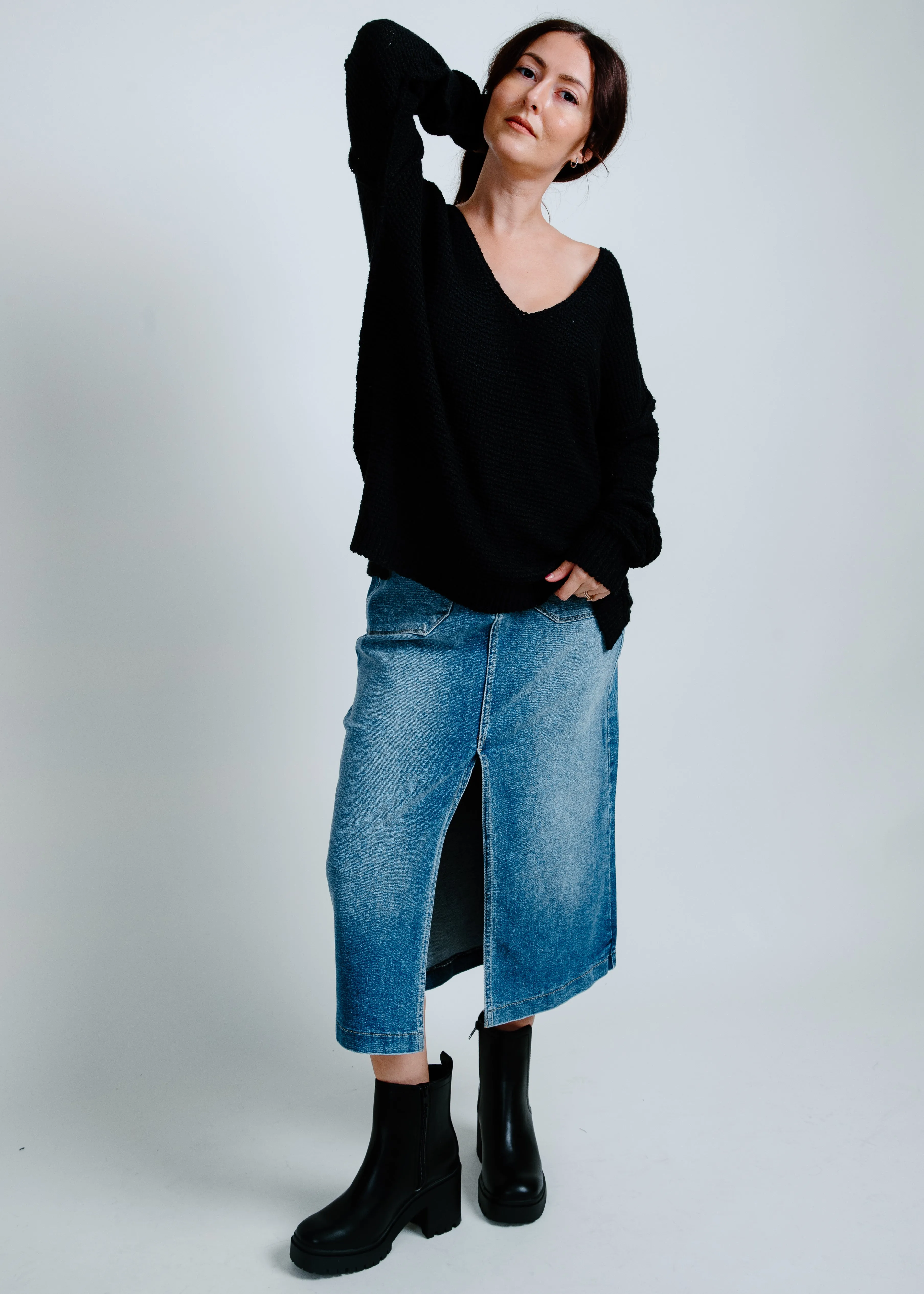 Ashley Utility Pocket Midi Skirt sold by Vinnie Louise product image thumbnail 5