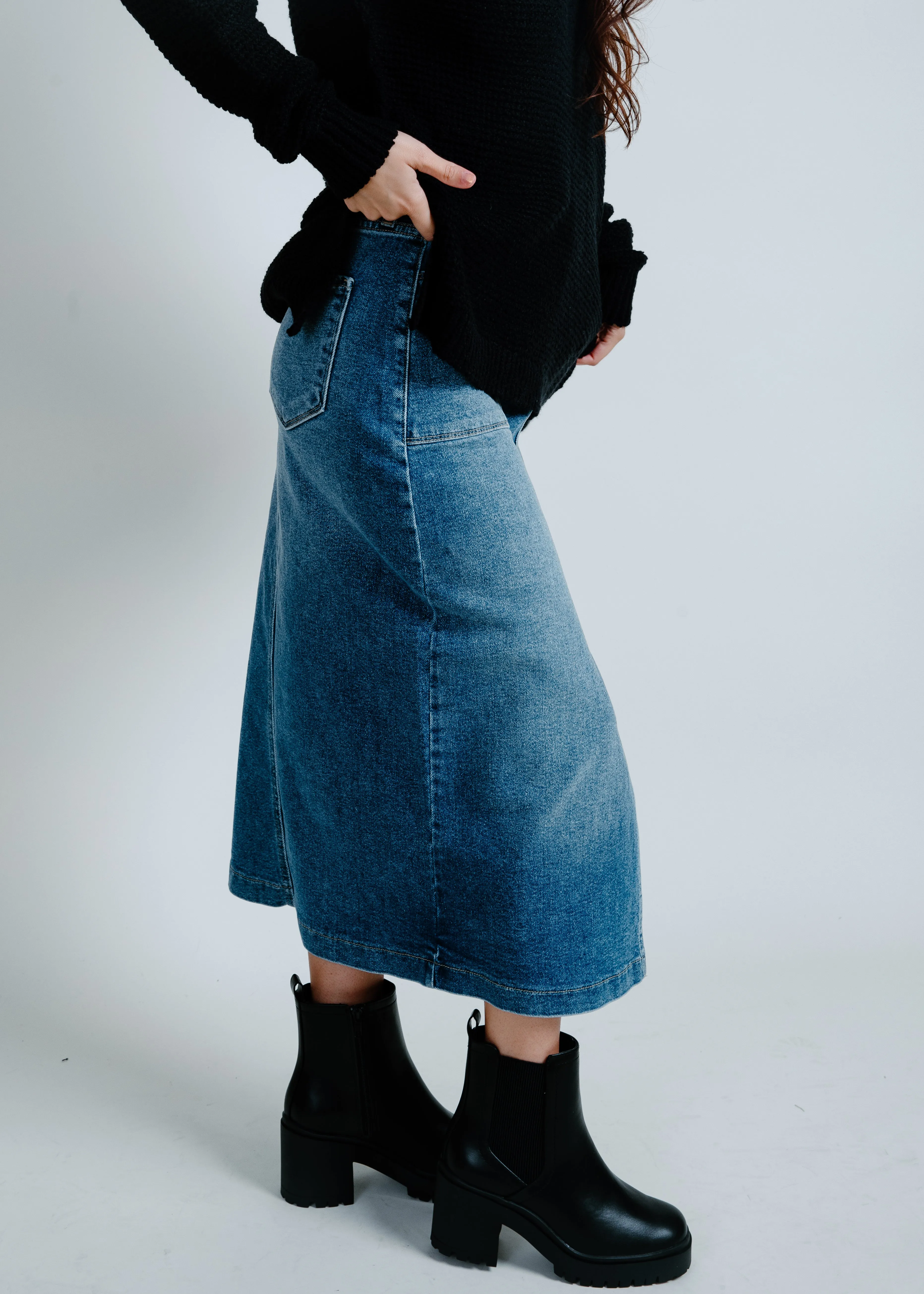 Ashley Utility Pocket Midi Skirt sold by Vinnie Louise product image thumbnail 2