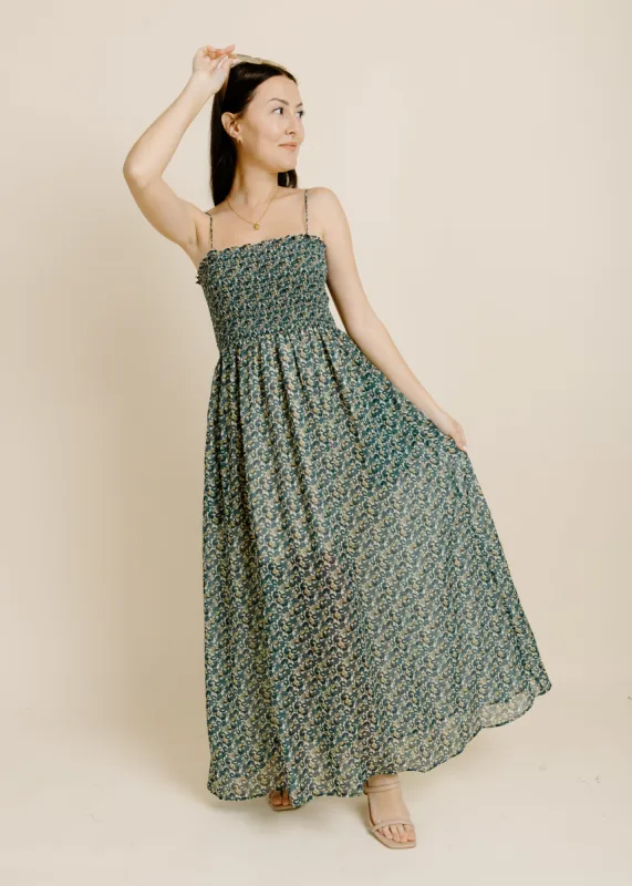 Peyton Floral Midi Dress sold by Vinnie Louise